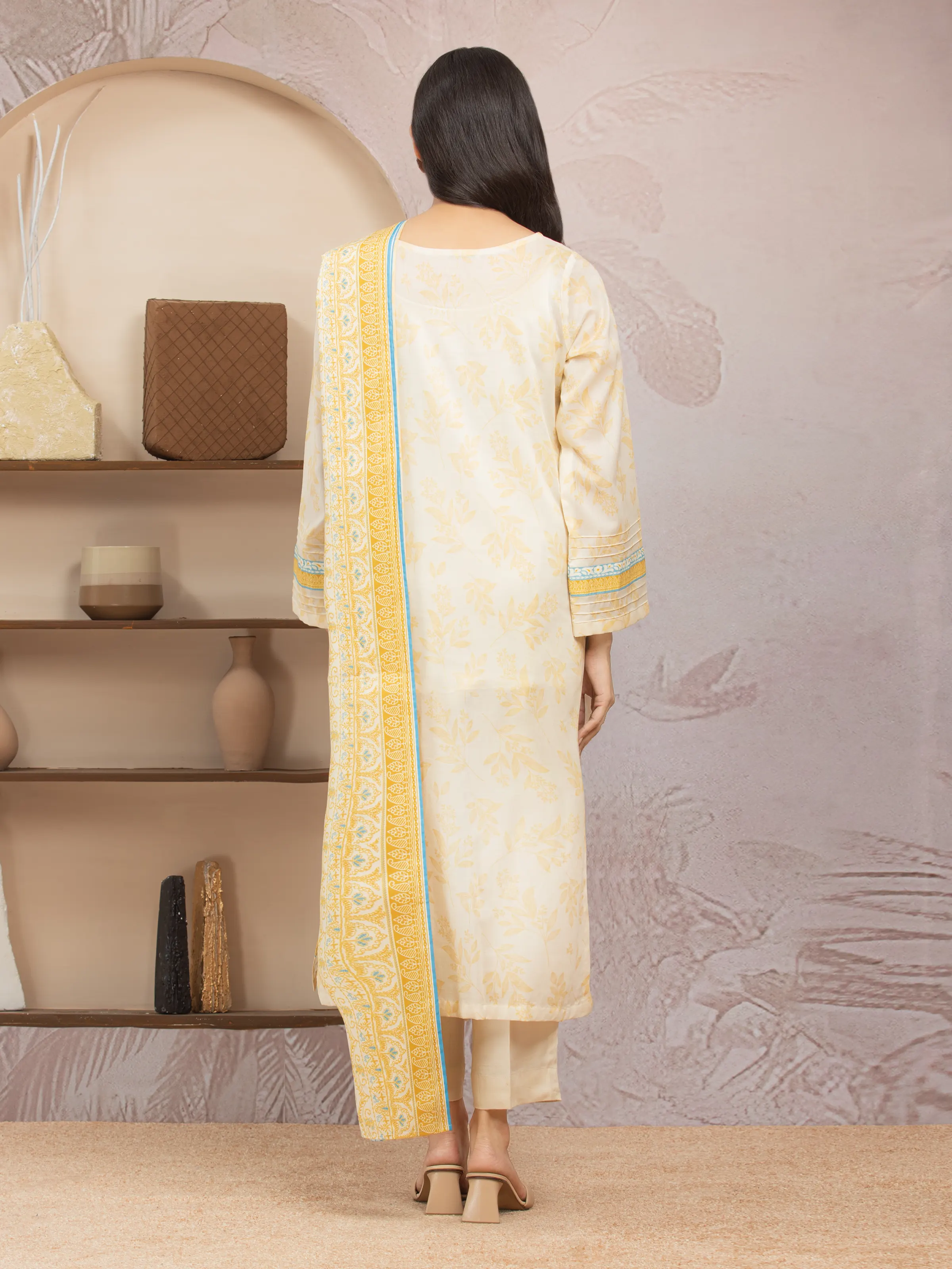 Printed Lawn Suit - EWU5A1-35201-3P - Image 2