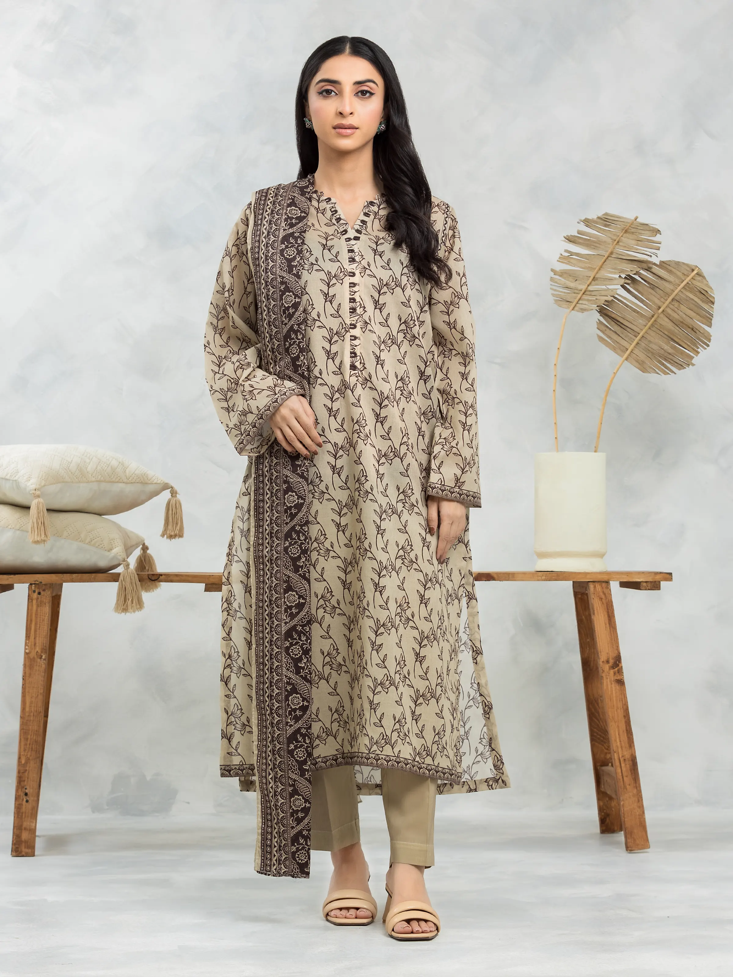 Printed Cambric Suit - EWU24A2-29265-3P