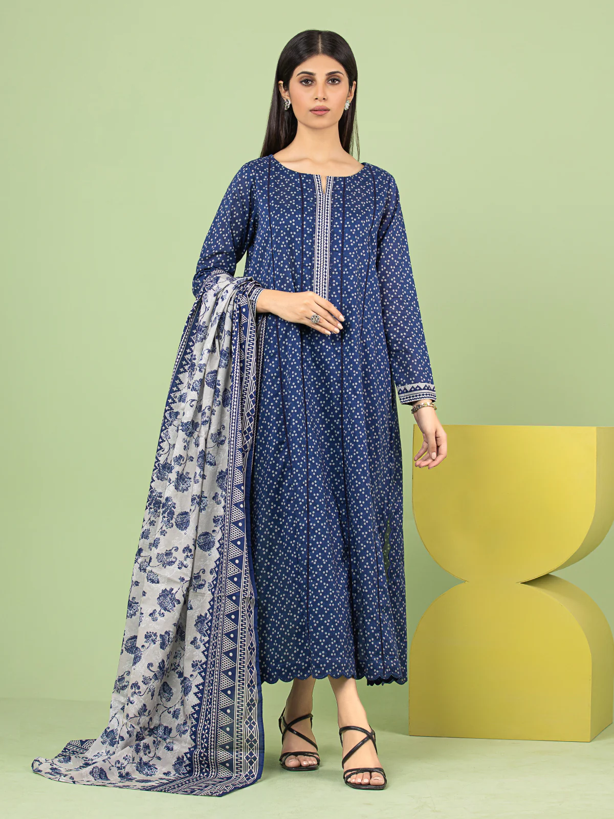 Printed Lawn Shirt - EWU23A1-26030S