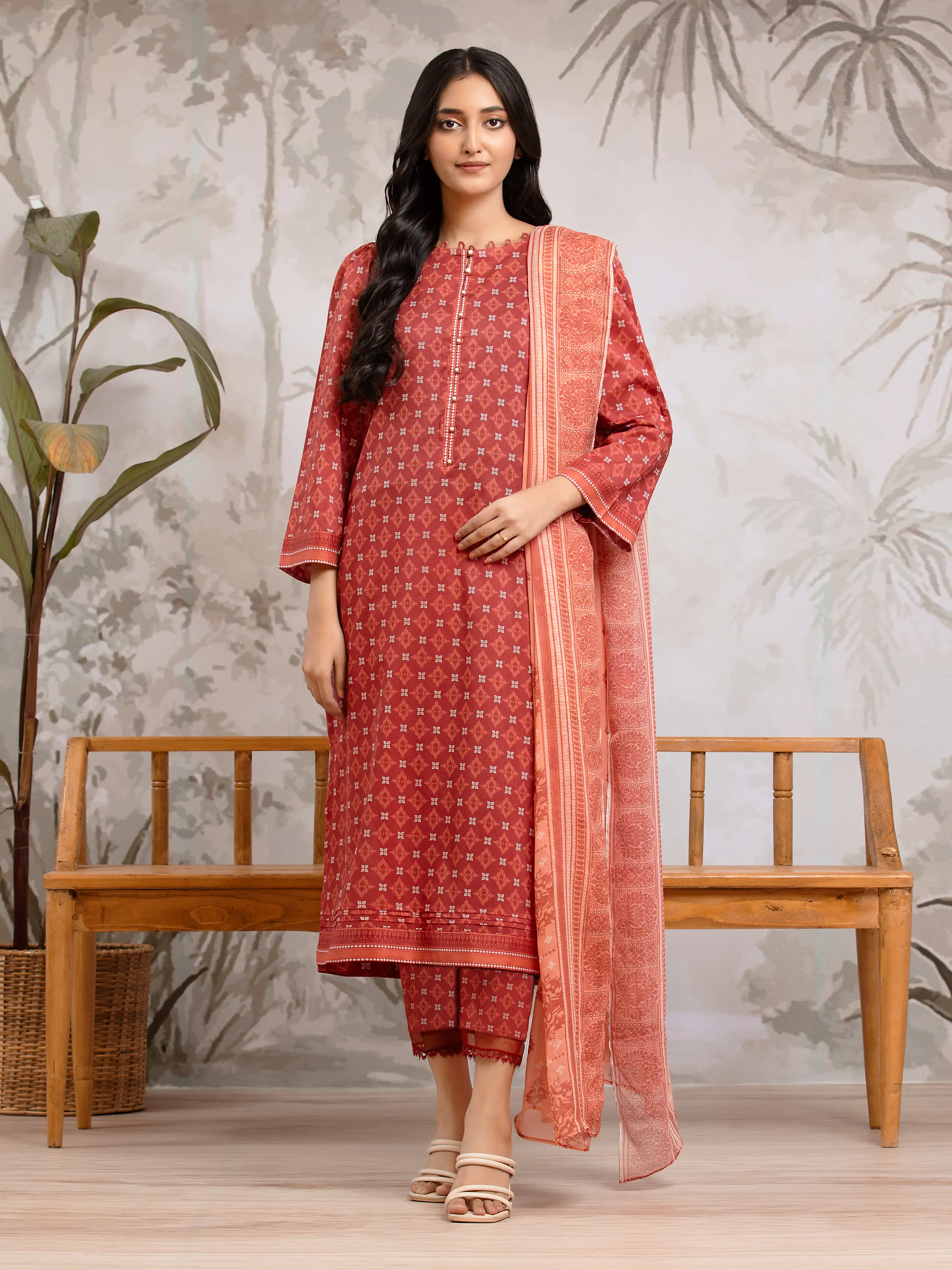 Printed Khaddar Suit - EWU24M2-188