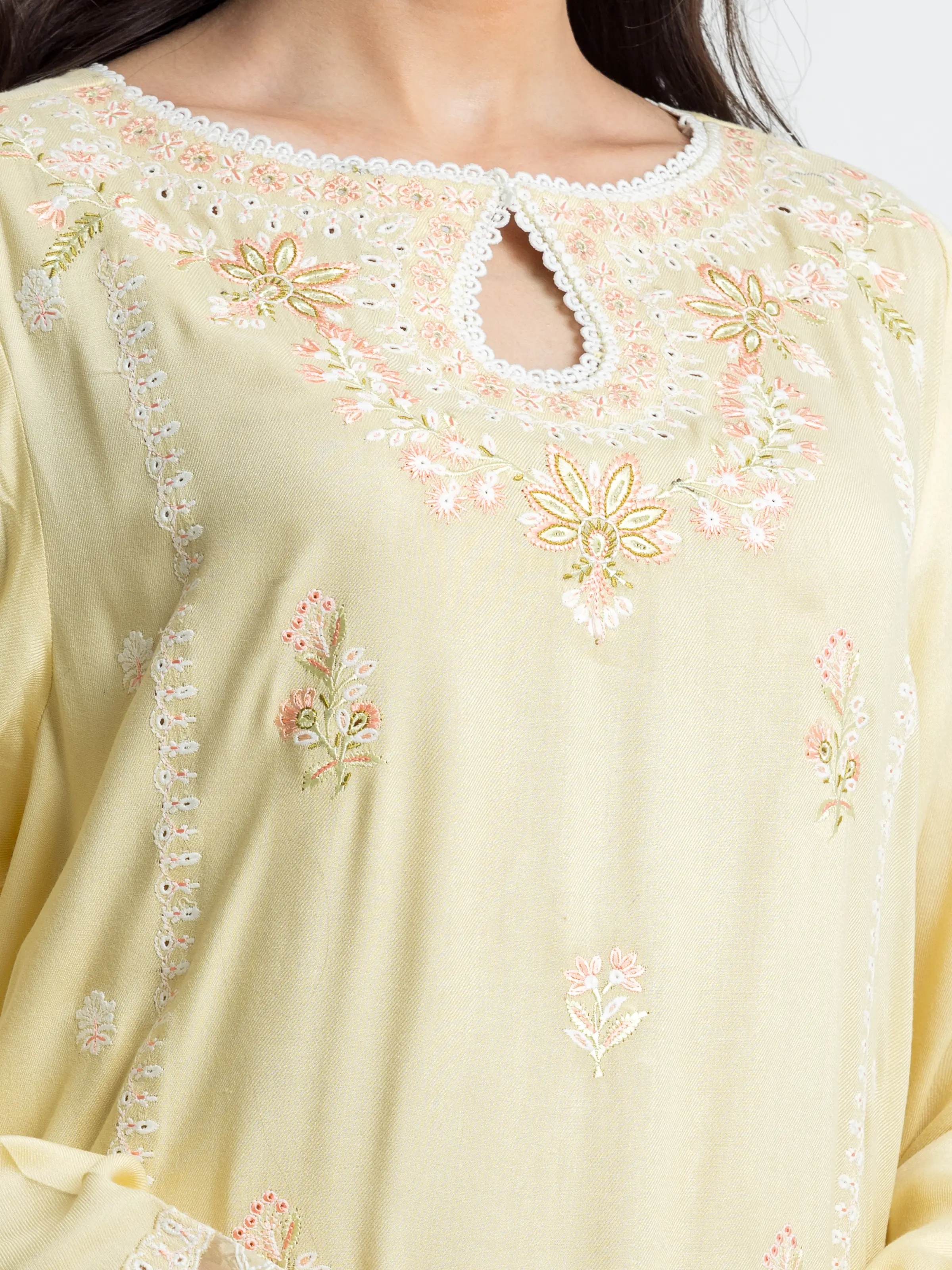 Embroidered Viscose Suit - EWU24V13-30232-3P - Image 2