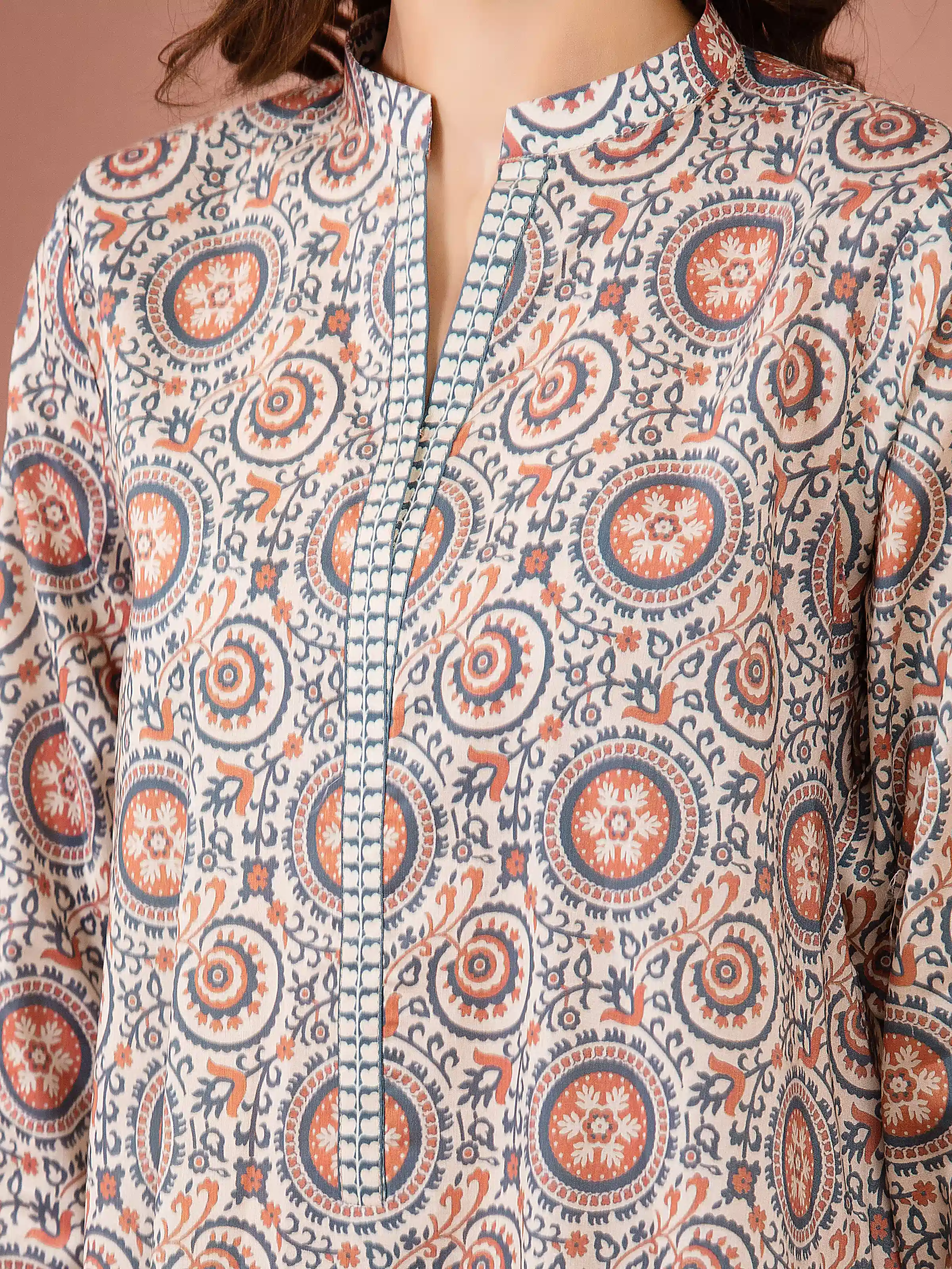 Printed Lawn Suit - EWU5A1-35256-3P - Image 4