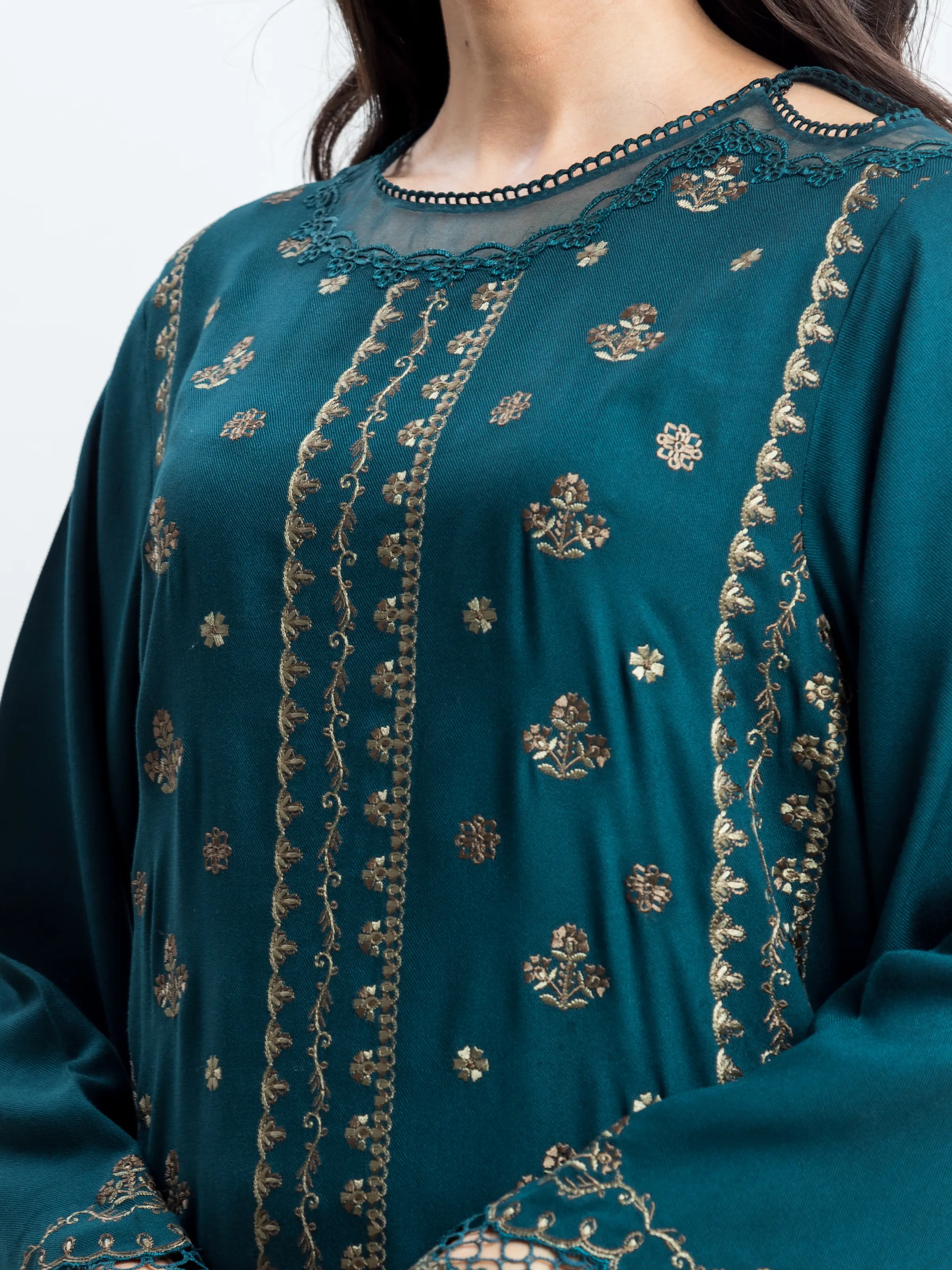 Embroidered Viscose Suit - EWU24V13-30228-3P - Image 3