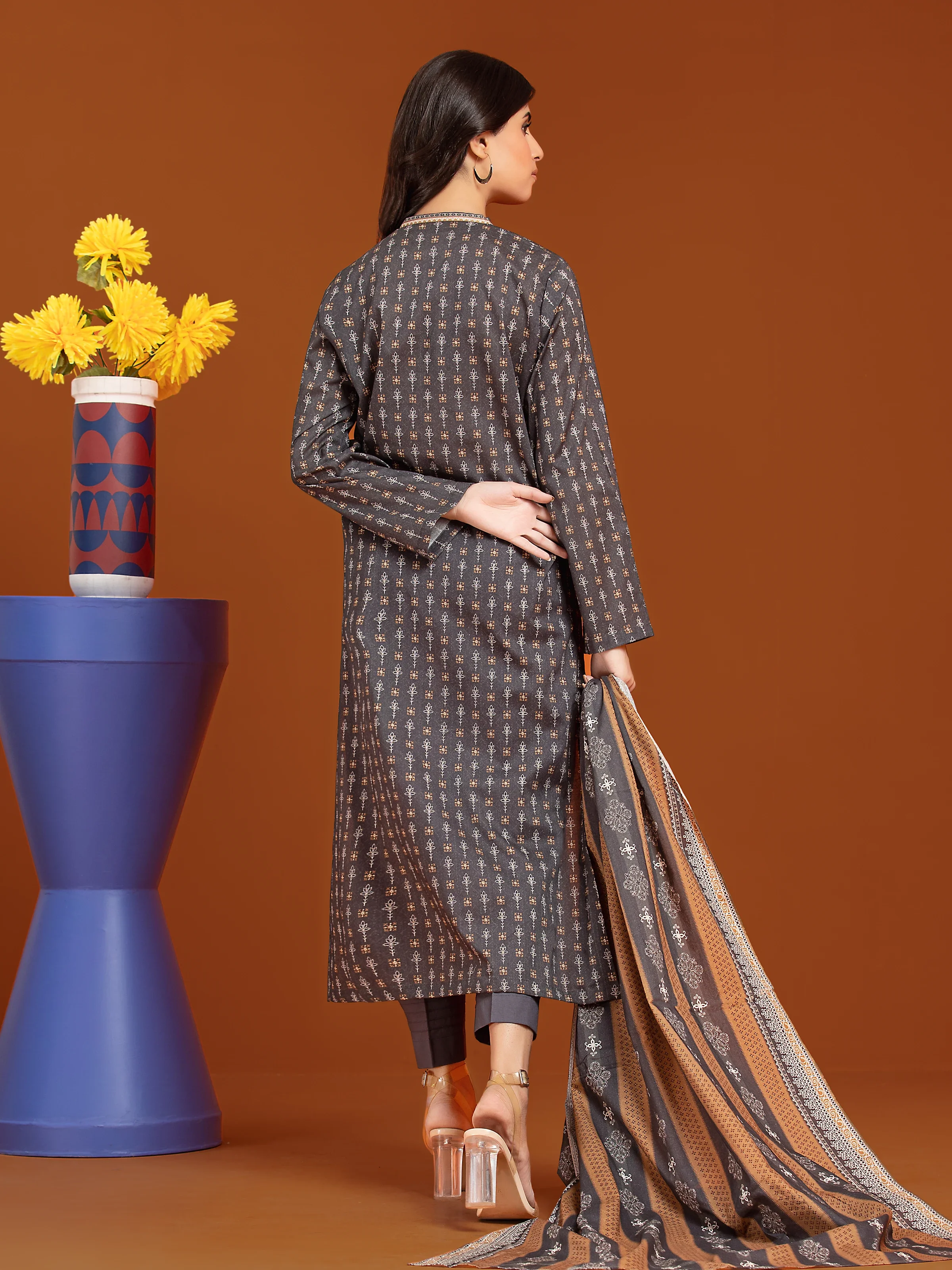Printed Khaddar Suit - EWU24A3-27046-3P - Image 2
