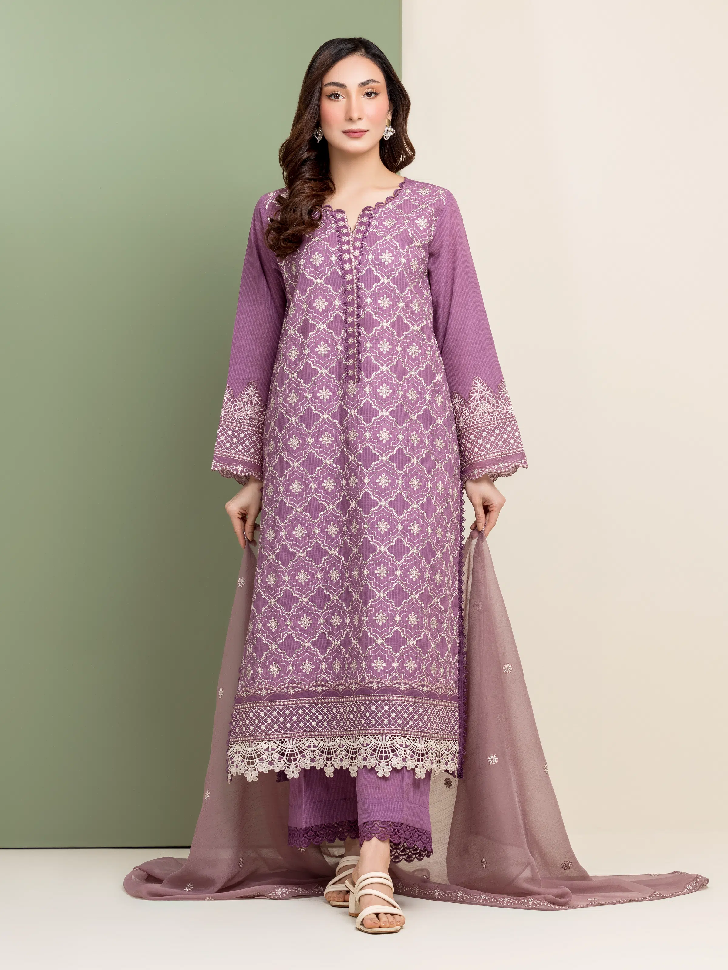 Embroidered Lawn Suit - EWU5V1-31234-3P