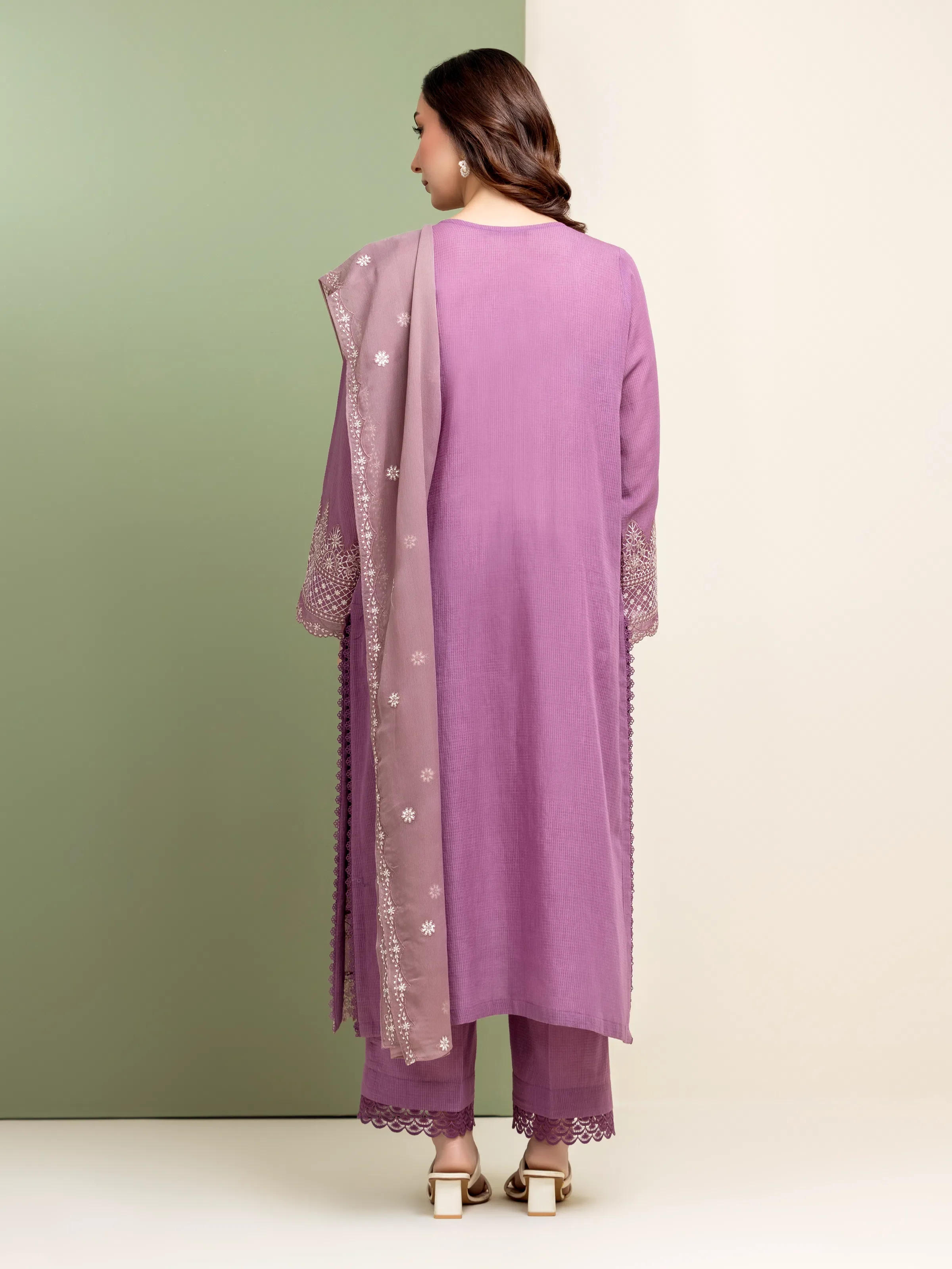 Embroidered Lawn Suit - EWU5V1-31234-3P - Image 2