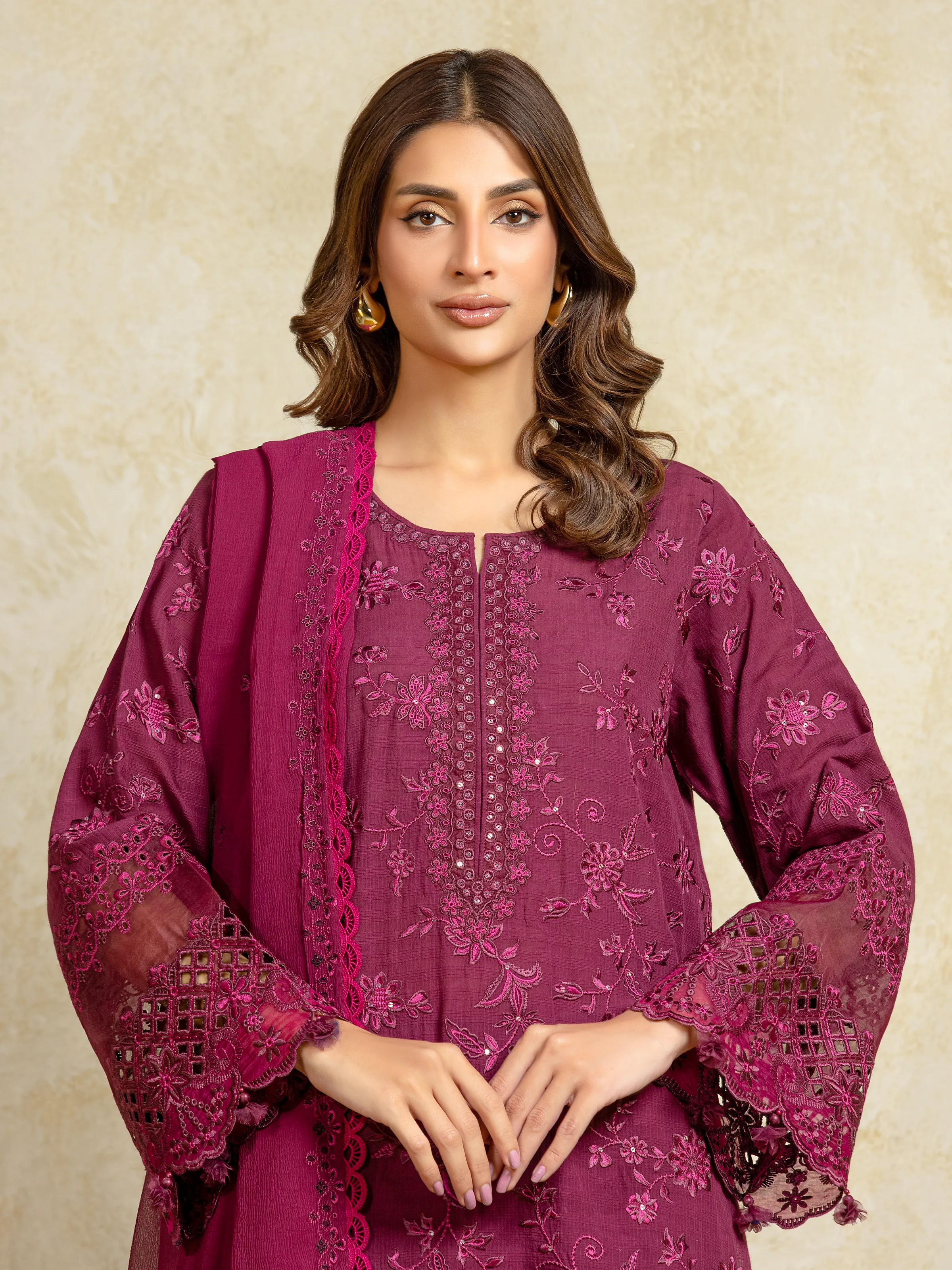 Embroidered Lawn Suit - EWU5V1-31708-3P - Image 2