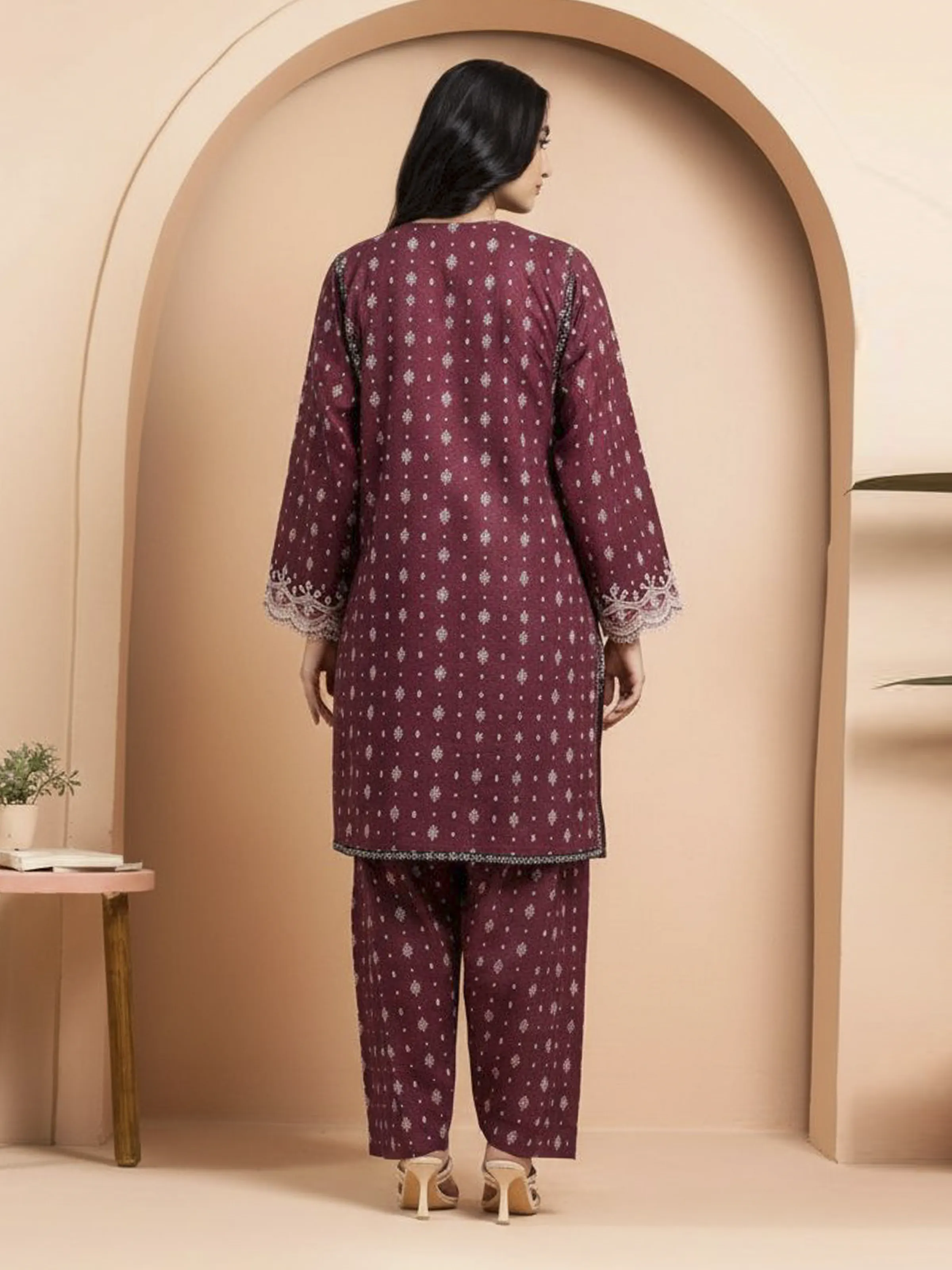 Embroidered Marina Twill Shirt Trouser - EWU24V14-30188ST - Image 5