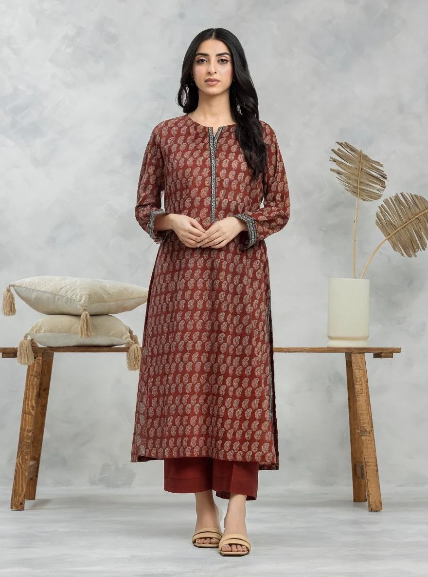 Unstitched Printed Cambric Shirt - EWU24A2-28354S