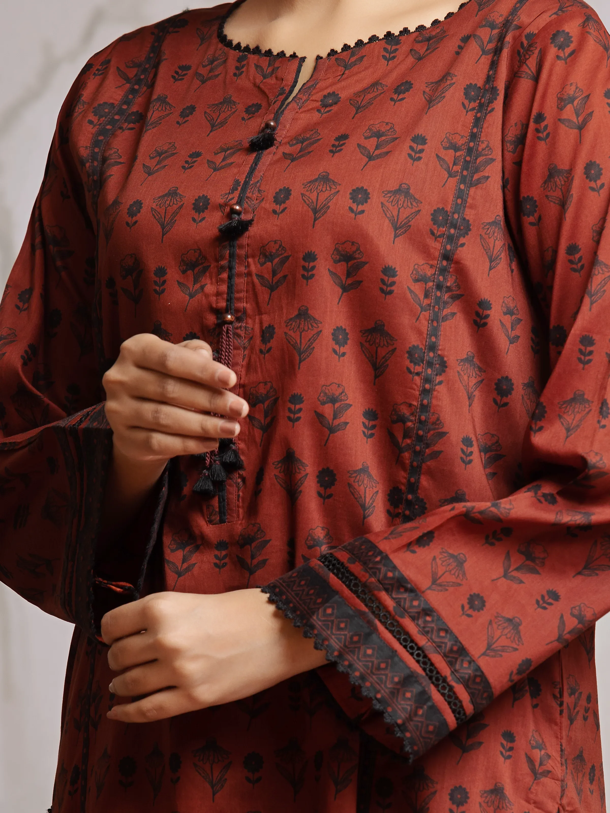 Printed Khaddar Suit - EWU24A3-29623-3P - Image 4