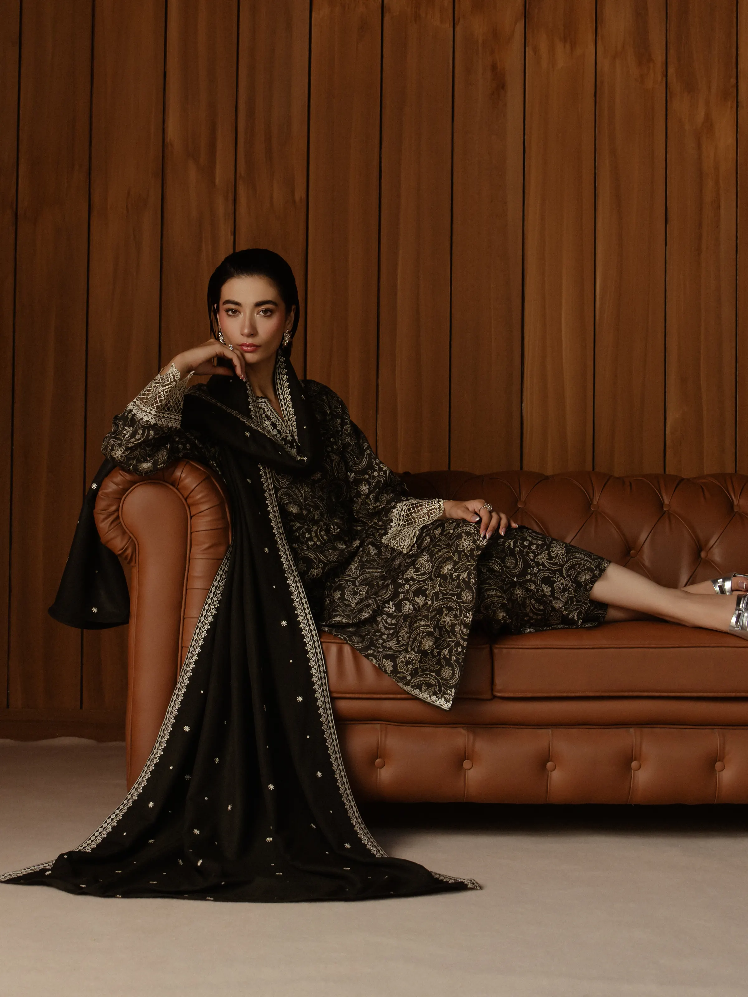 Embroidered Marina Twill Suit - EWU24V14-30185-3P - Image 2