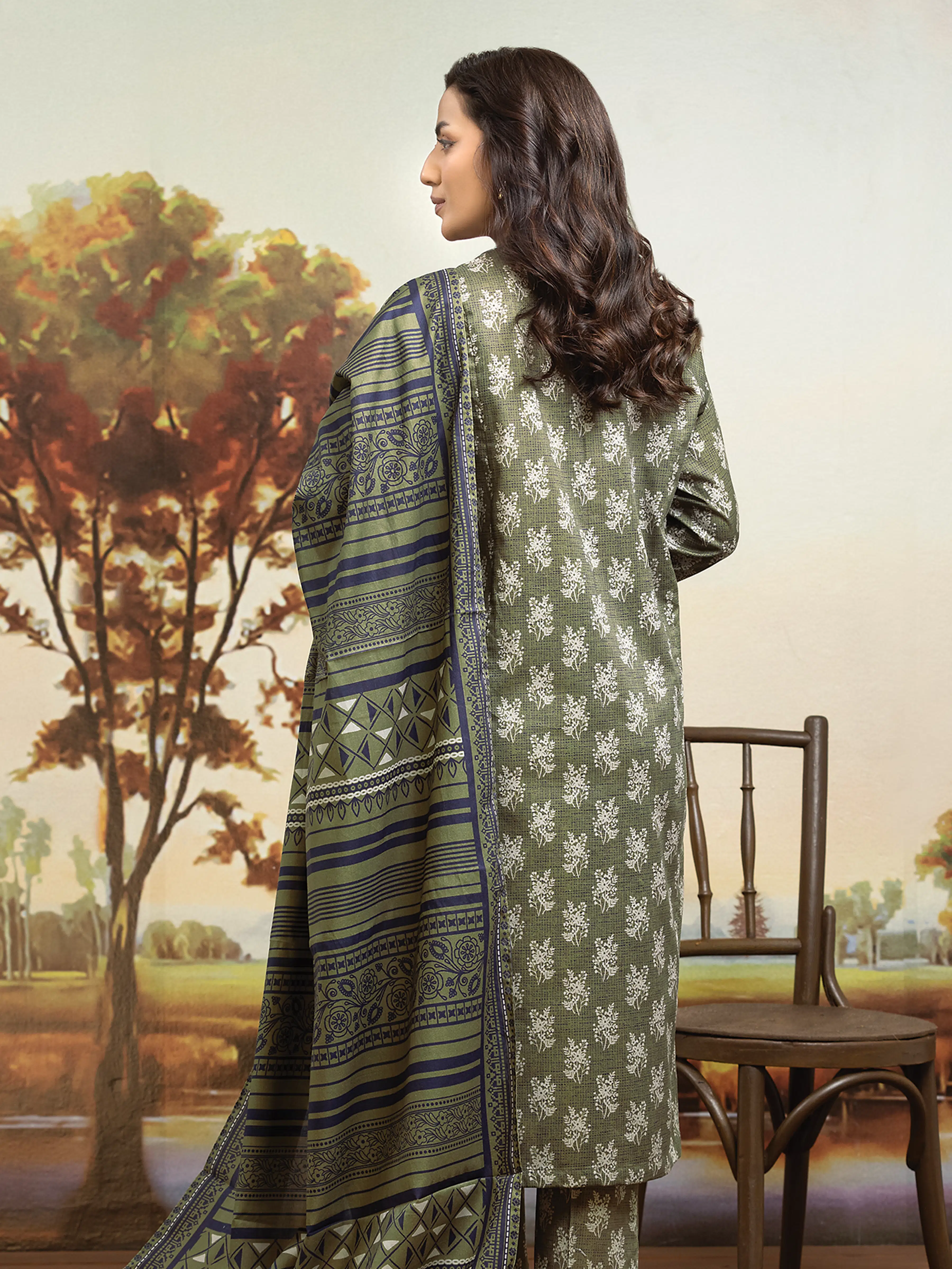 Printed Khaddar Suit - EWU24A3-29821-3P - Image 2