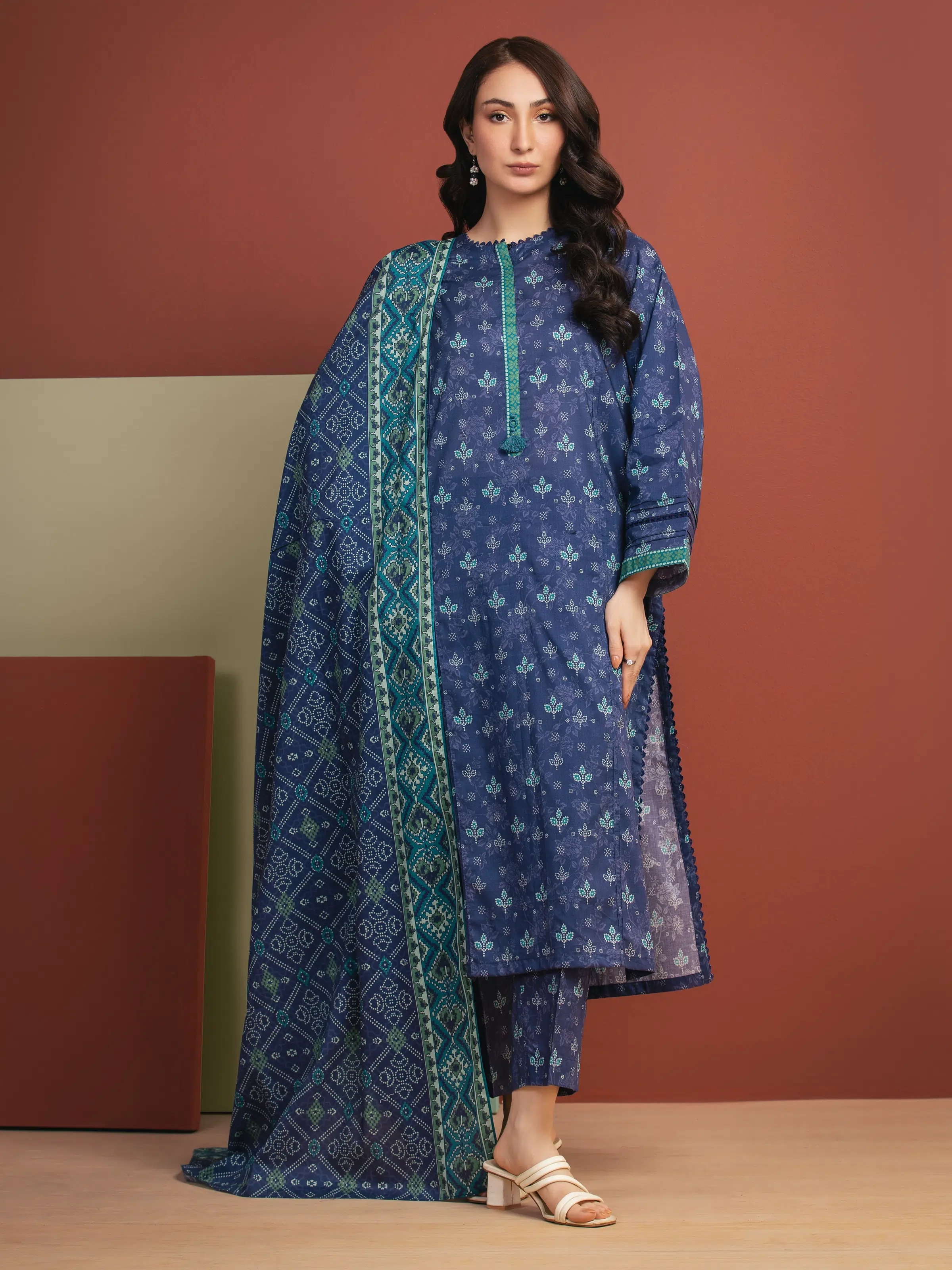 Printed Lawn Suit - EWU5A1-35321-3P