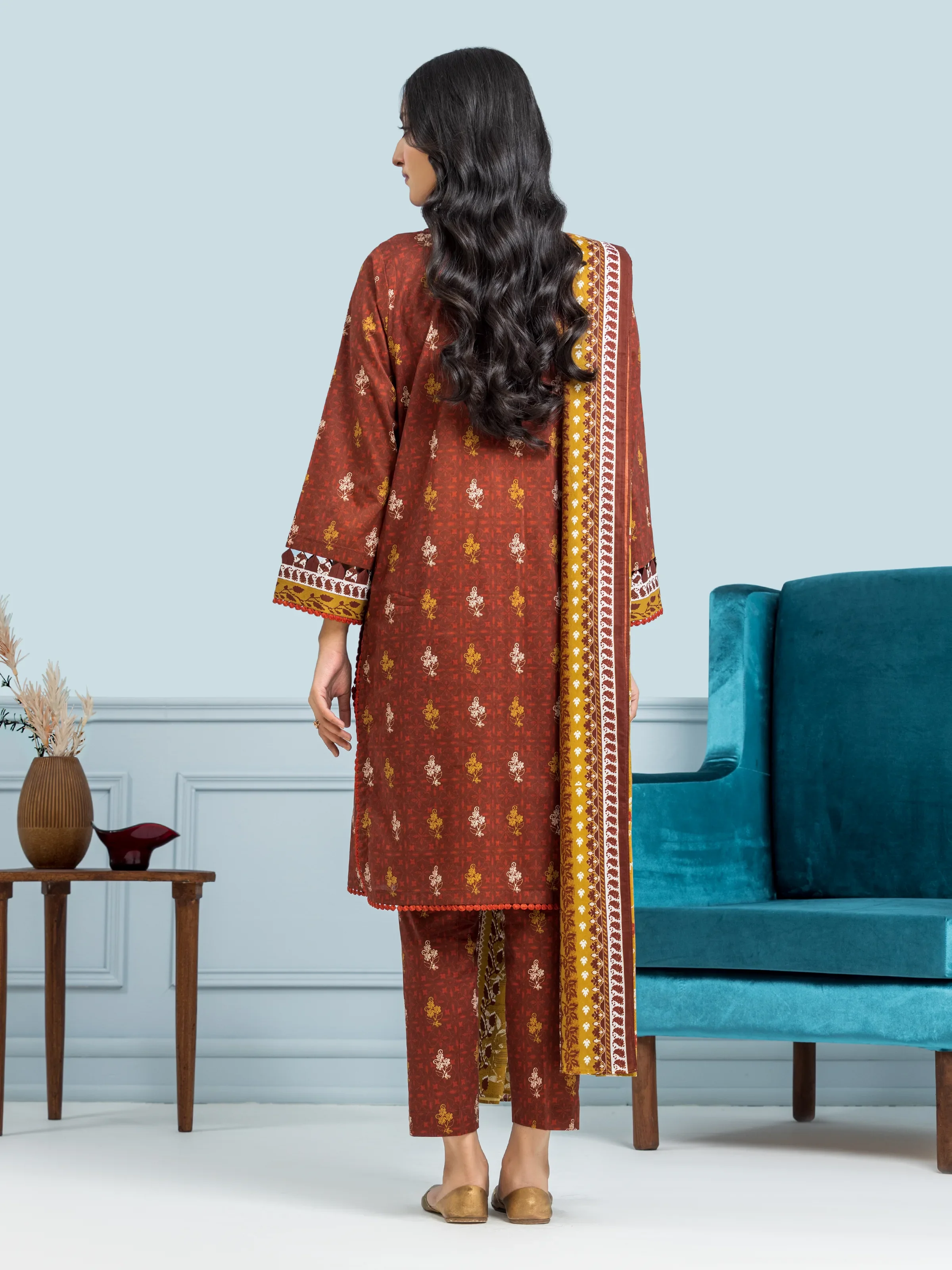 Printed Khaddar Suit - EWU24A3-29652-3P - Image 2