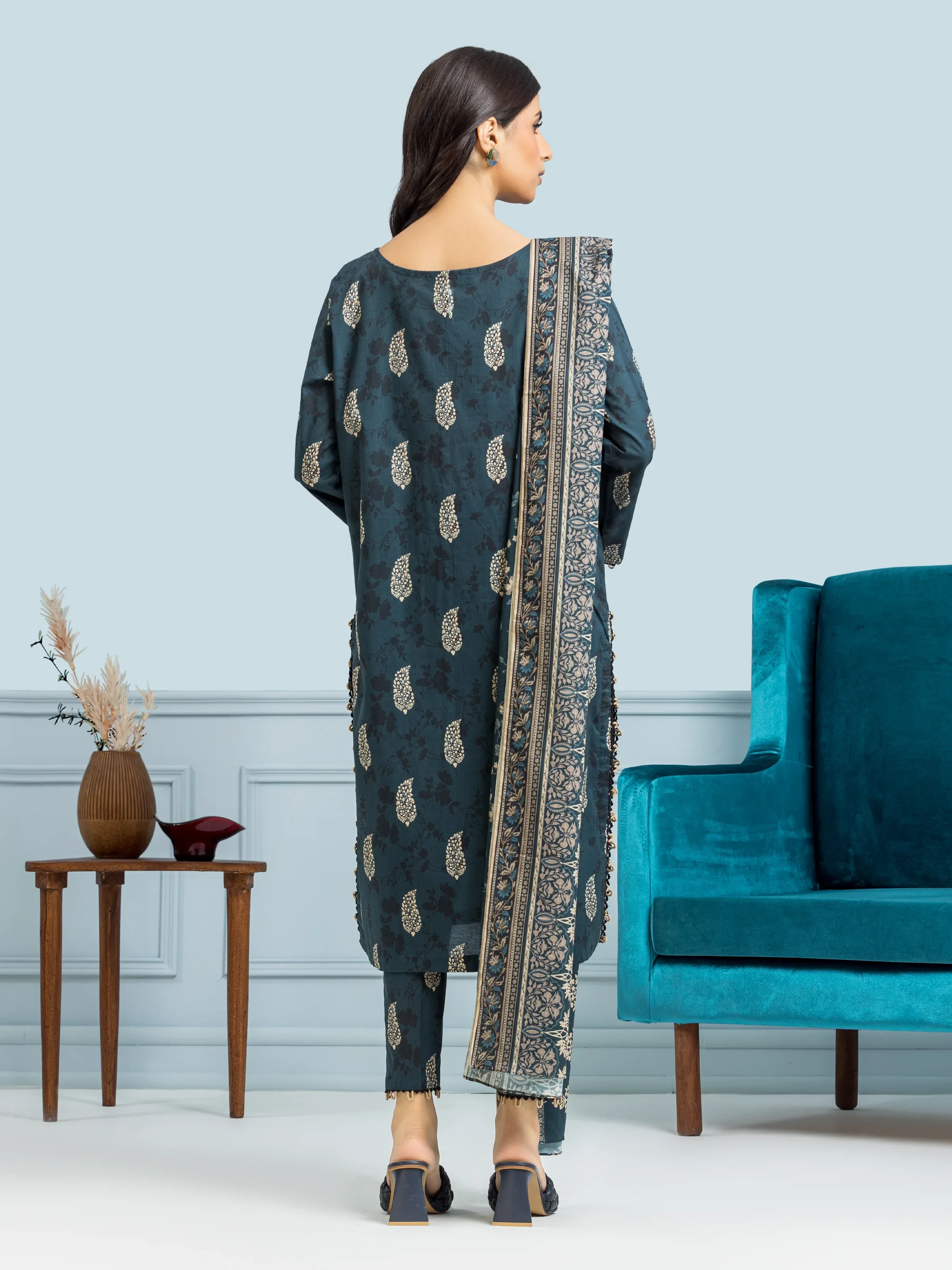 Printed Khaddar Suit - EWU24A3-29649-3P - Image 2