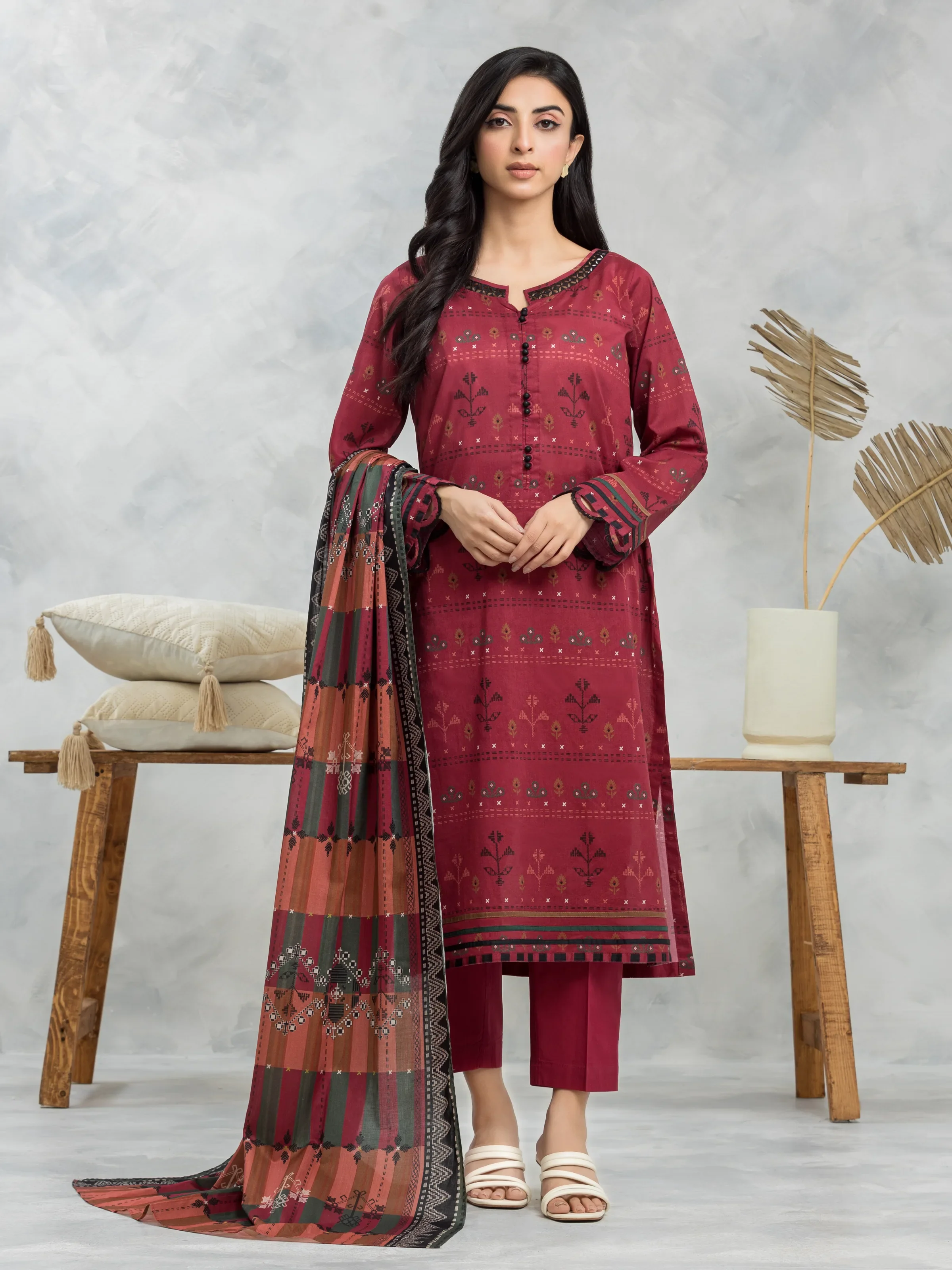 Printed Cambric Suit - EWU24A2-27185-3P