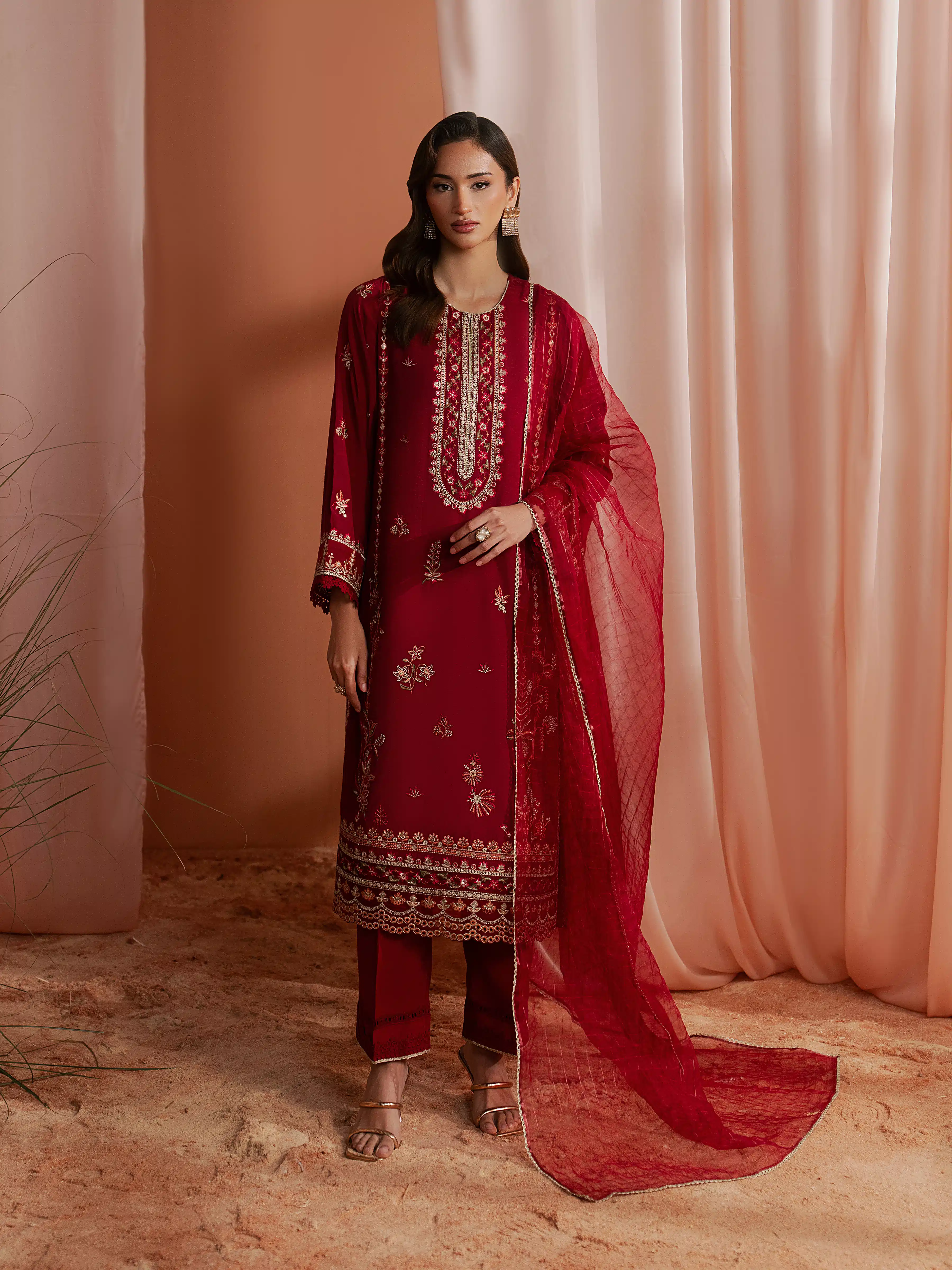 Embroidered Karandi Suit - EWU6V22-32091-3P
