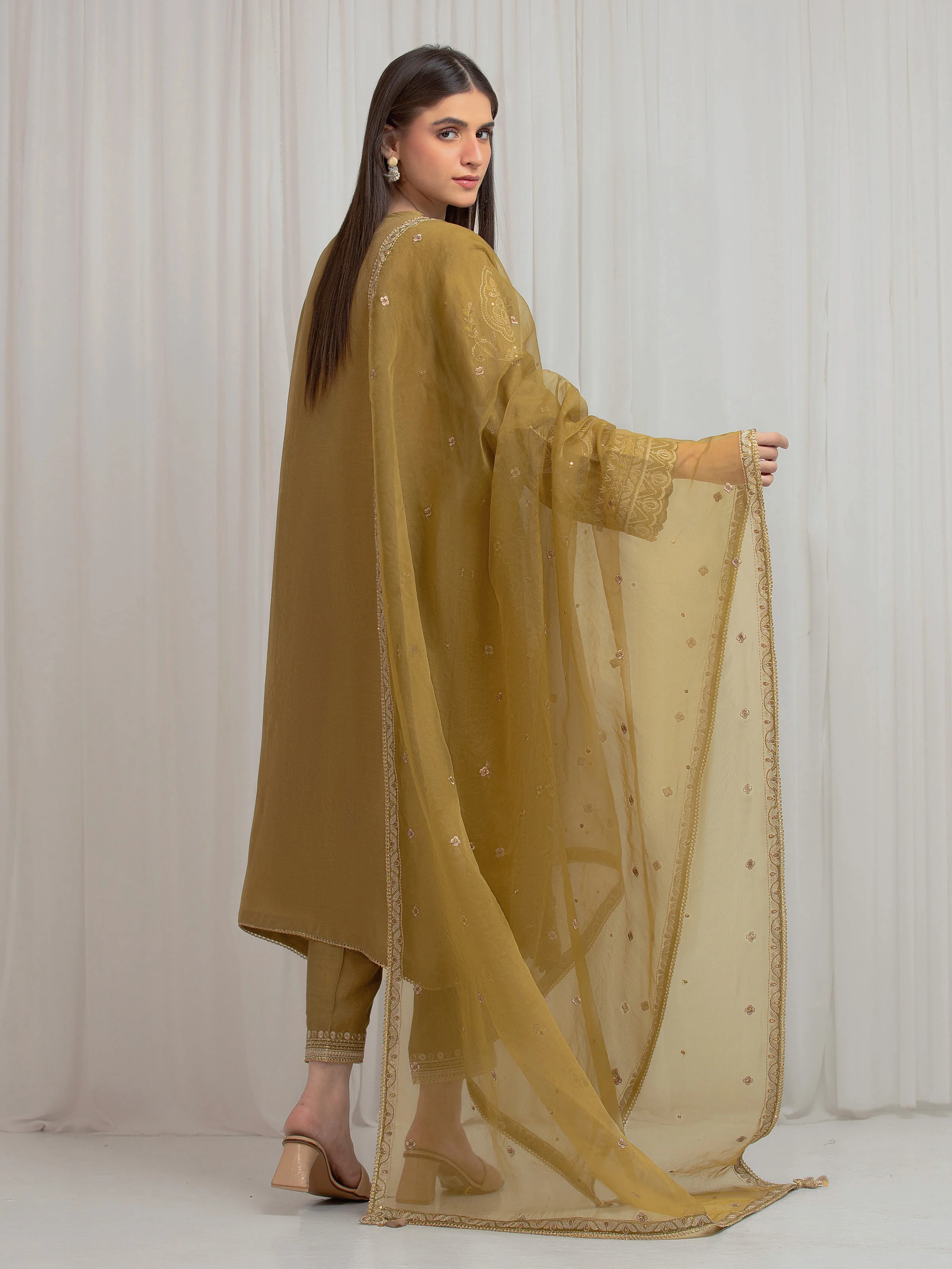 Embroidered Silk Suit - EWU6V24-32101-3P - Image 6