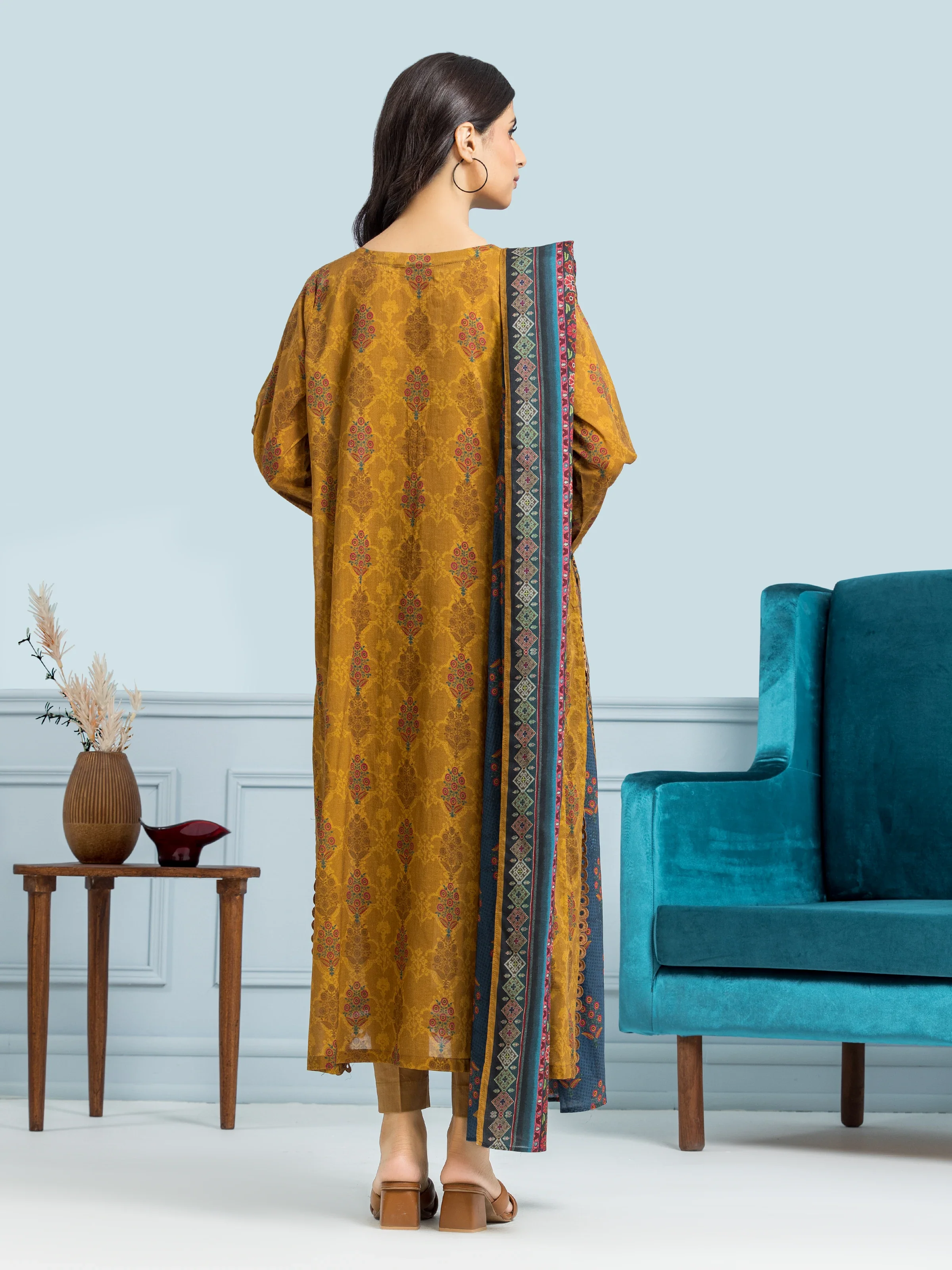 Printed Khaddar Suit - EWU24A3-29656-3P - Image 2
