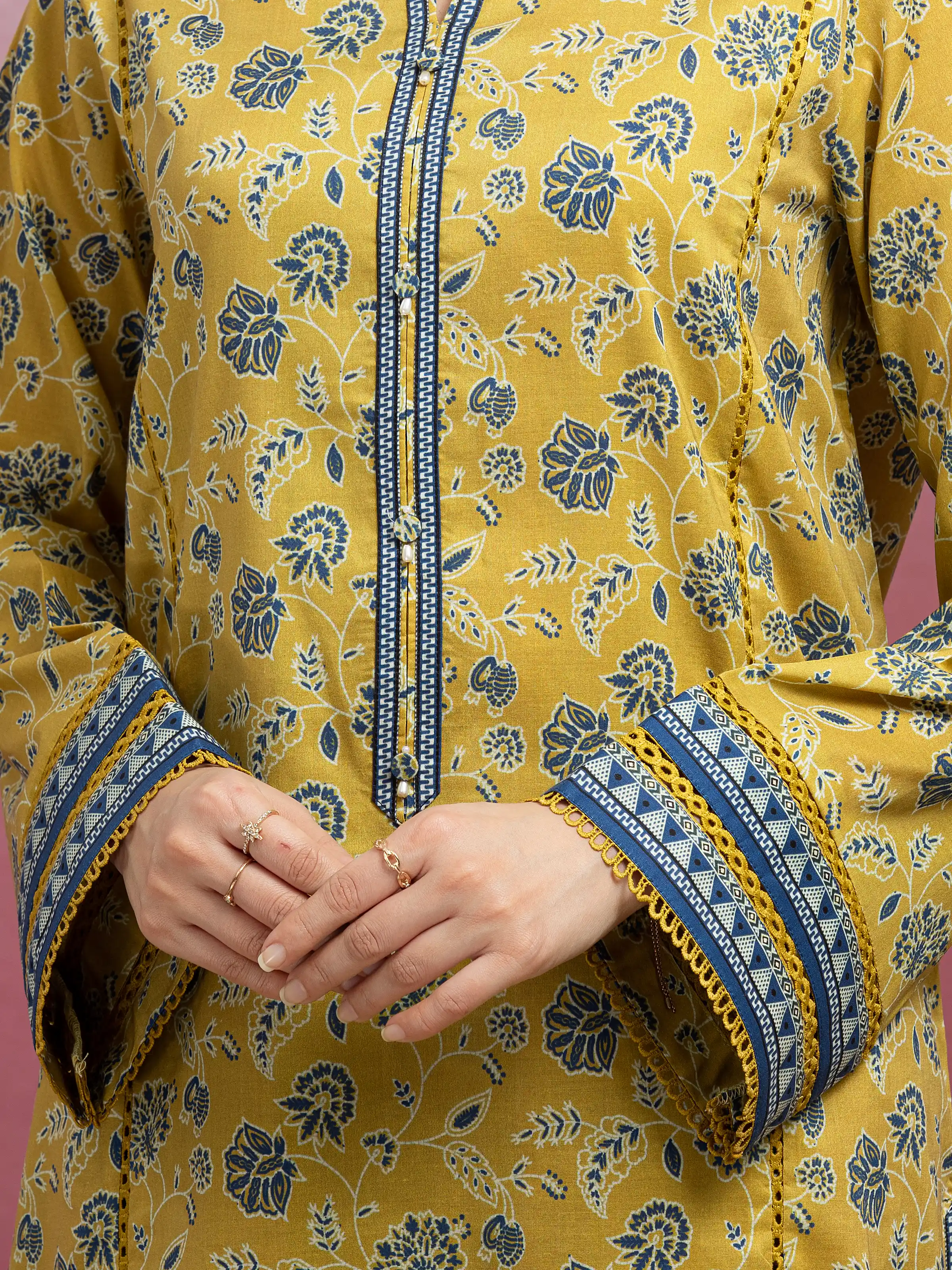 Printed Lawn Suit - EWU5A1-35036-3P - Image 5