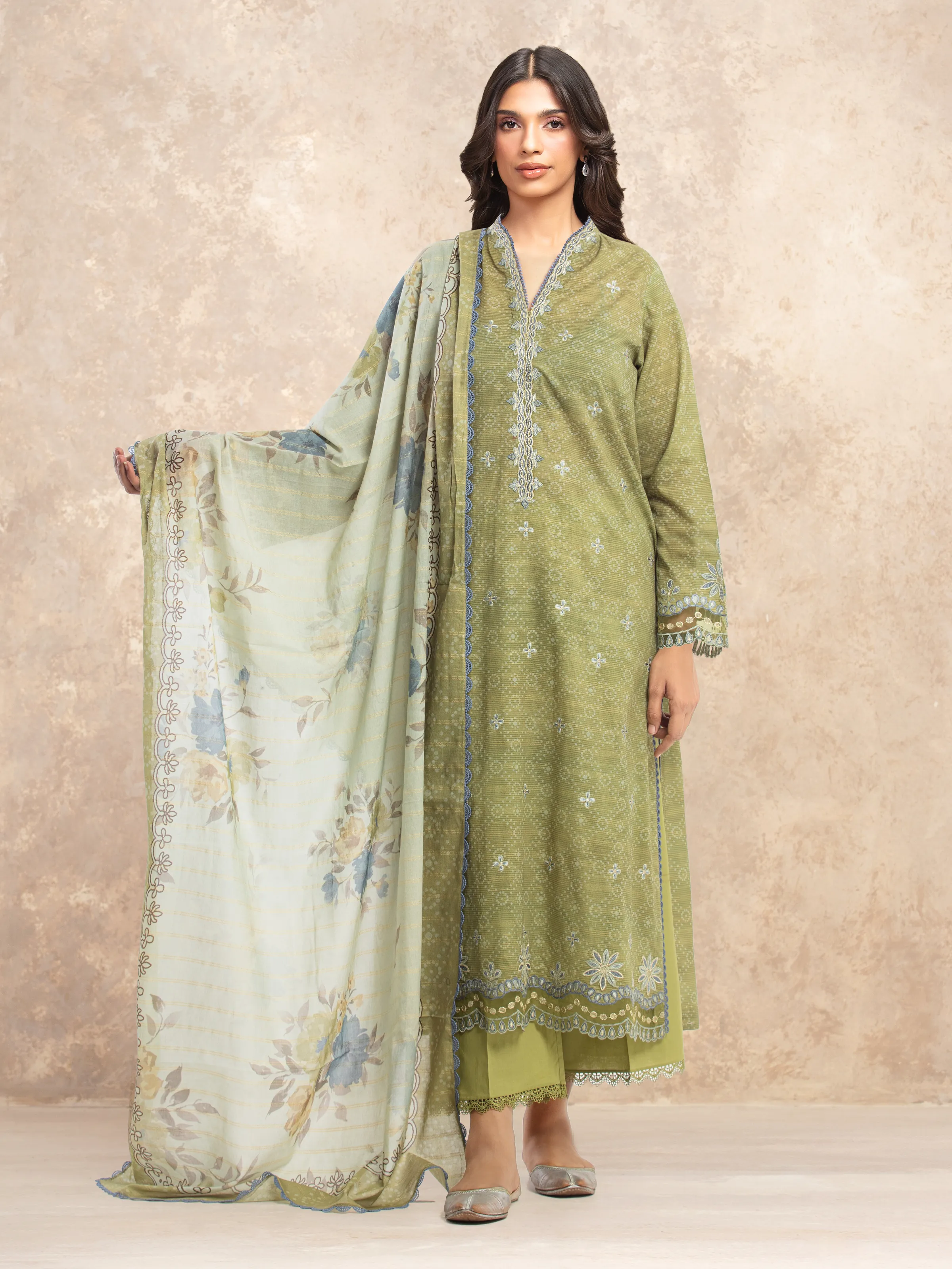 Embroidered Lawn Suit - EWU5V1-31877-3P