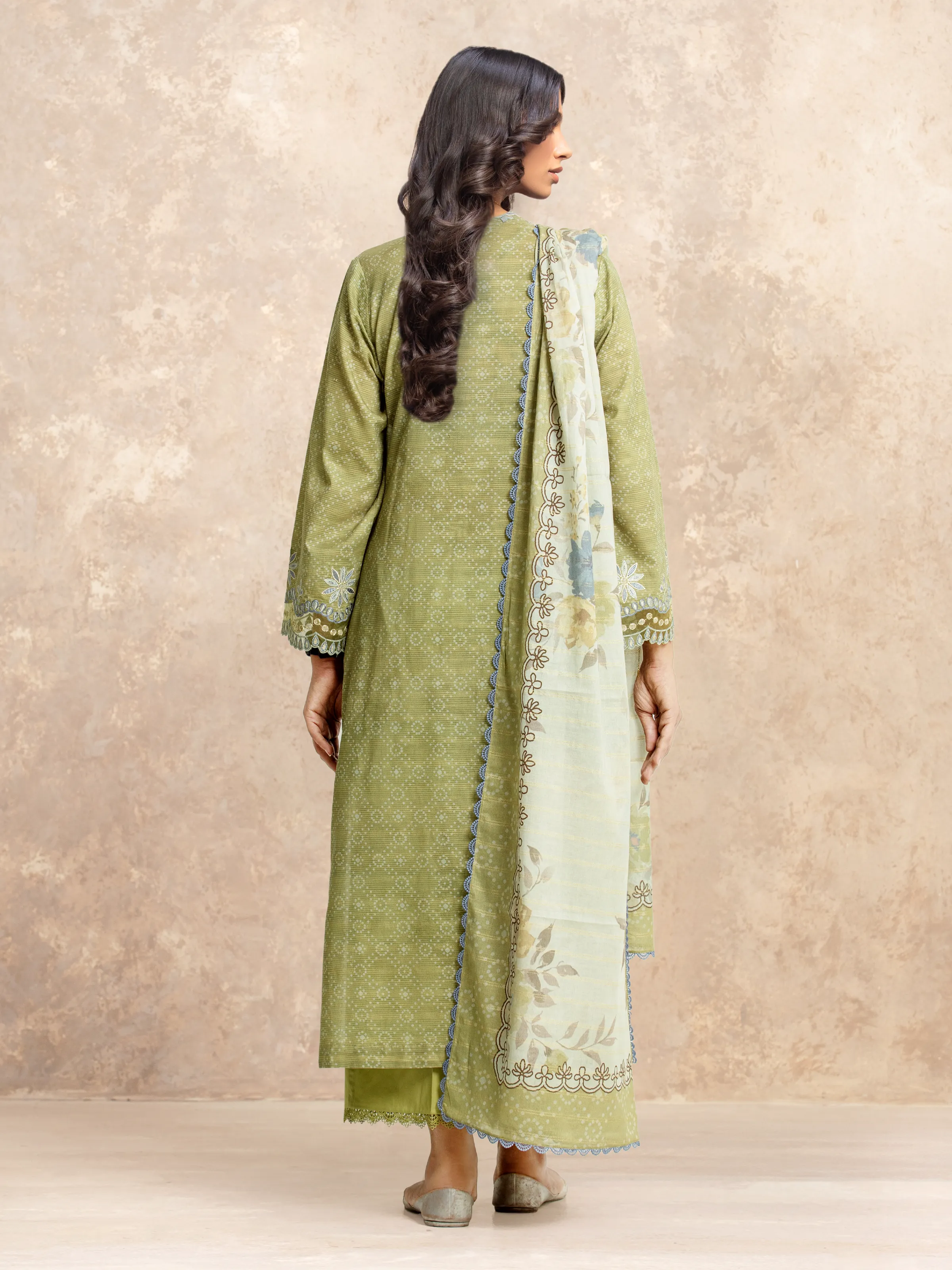 Embroidered Lawn Suit - EWU5V1-31877-3P - Image 4