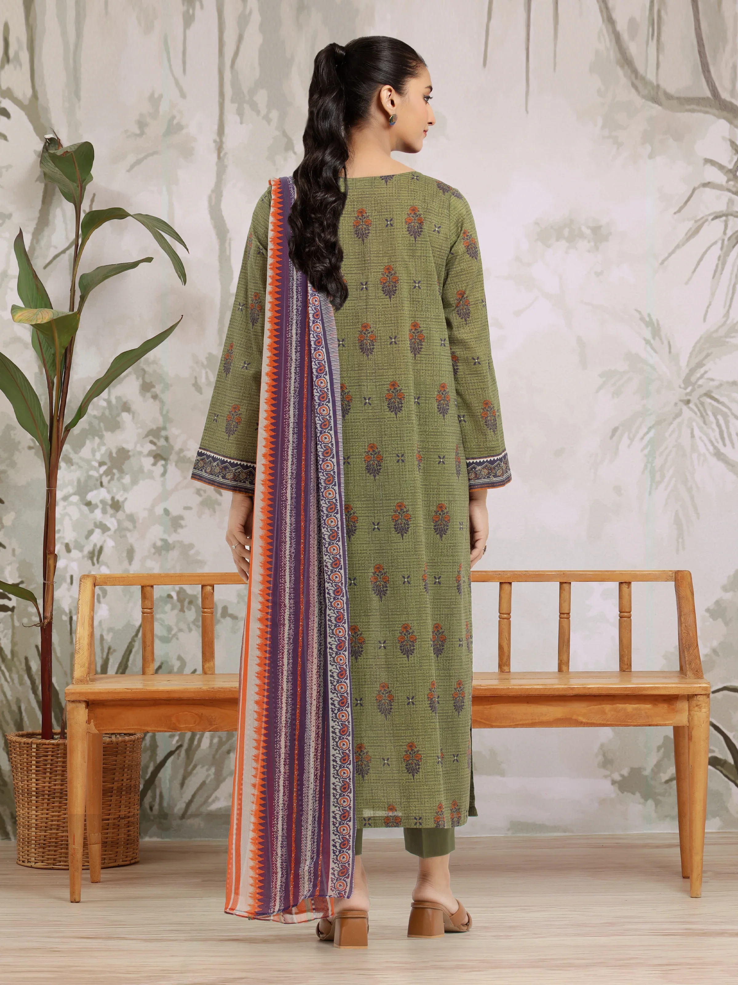 Printed Khaddar Suit - EWU24M2-197-3P - Image 2