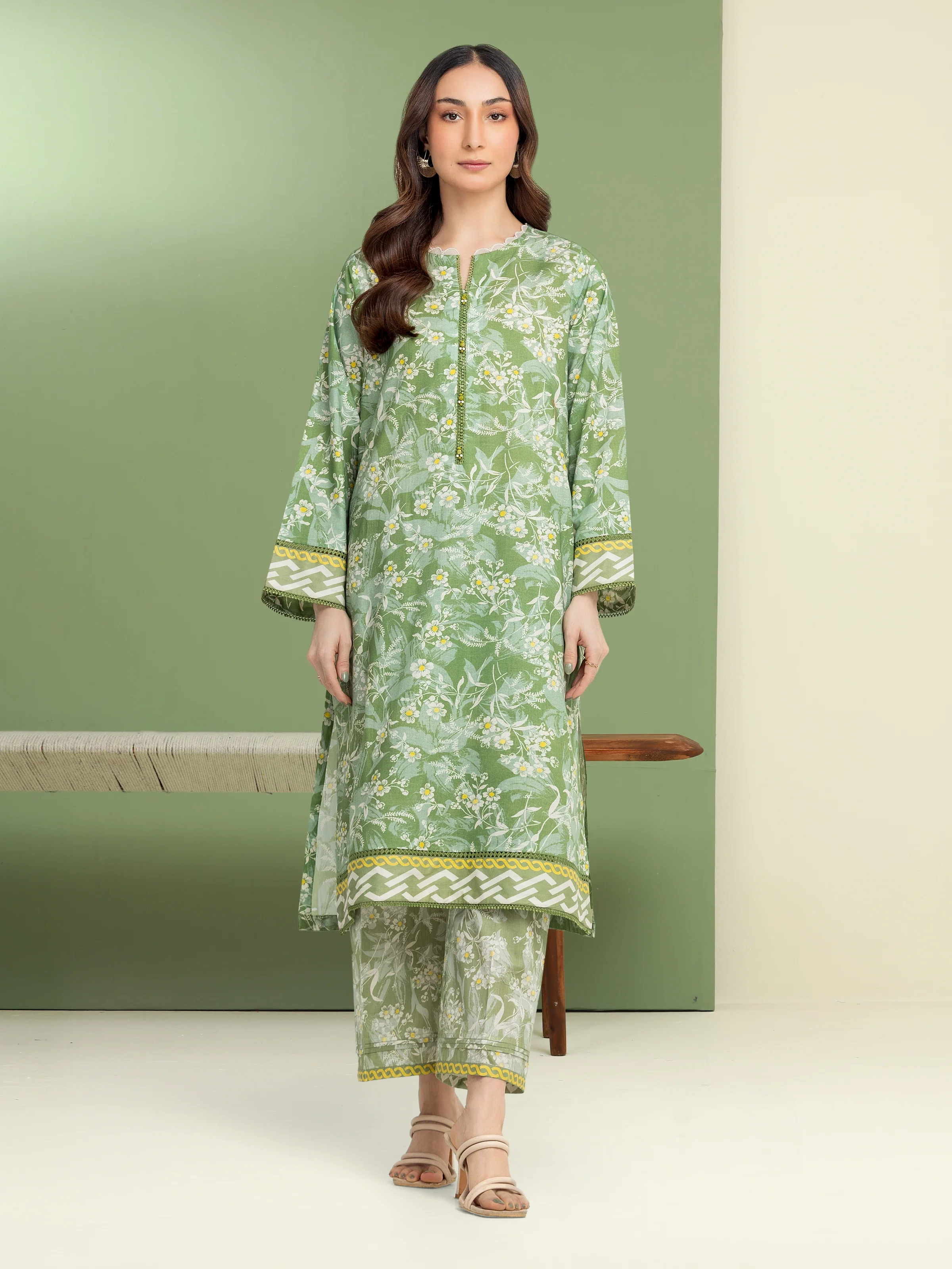 Printed Lawn Shirt Trouser - EWU5A1-35604ST