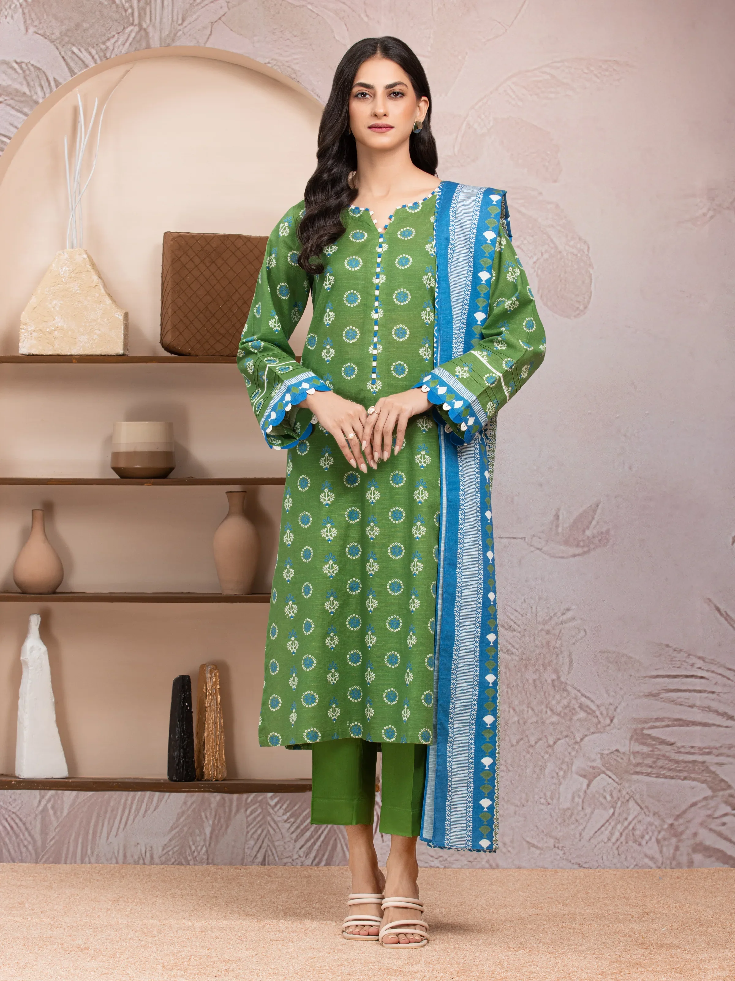 Printed Lawn Suit - EWU5A1-35220-3P