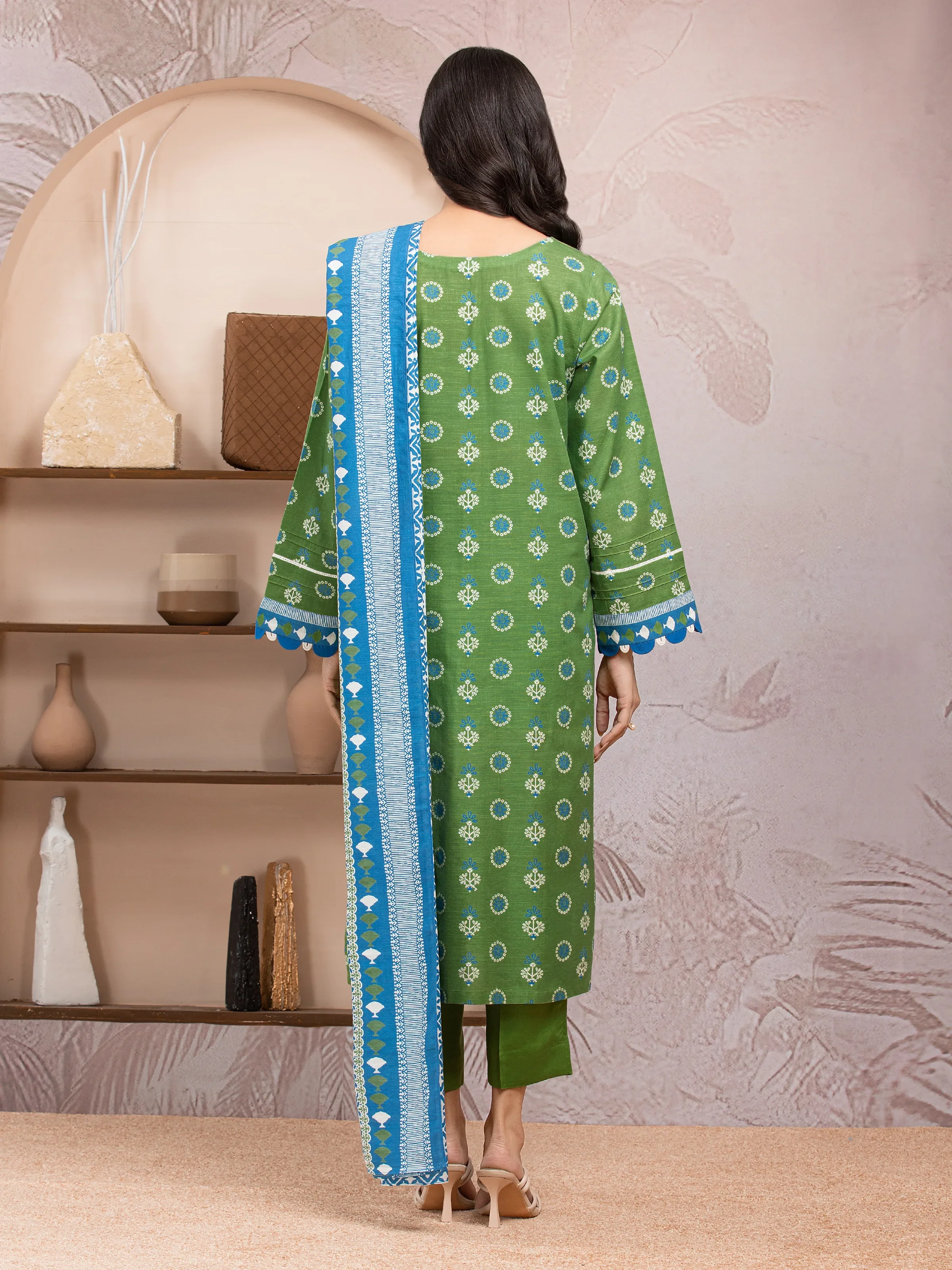 Printed Lawn Suit - EWU5A1-35220-3P - Image 2