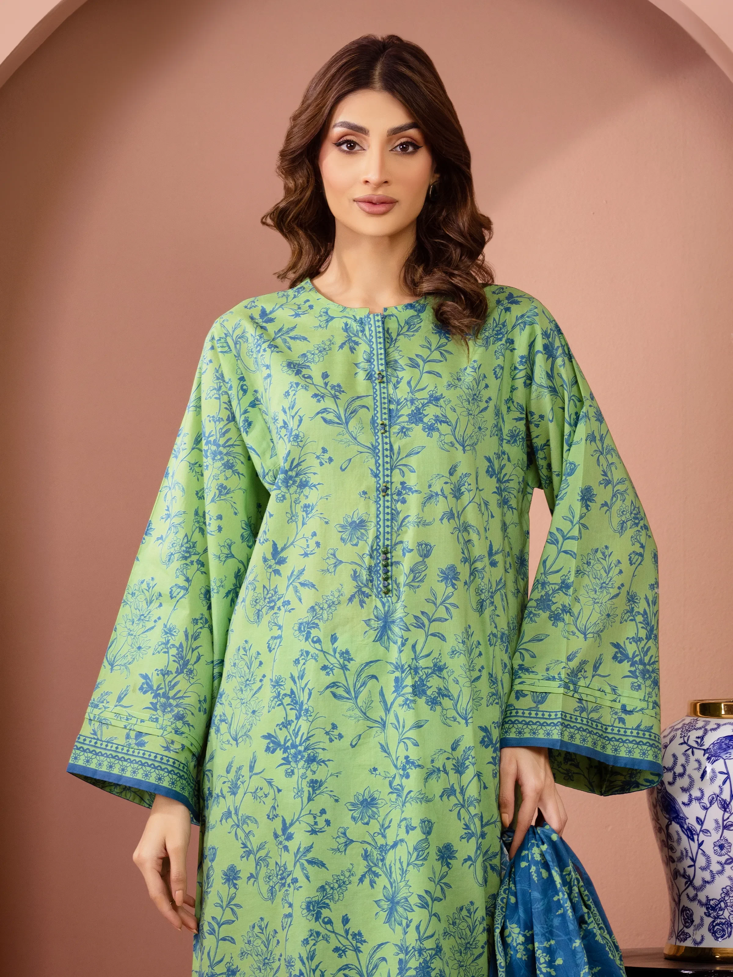 Printed Lawn Suit - EWU6A1-36517-3P - Image 2