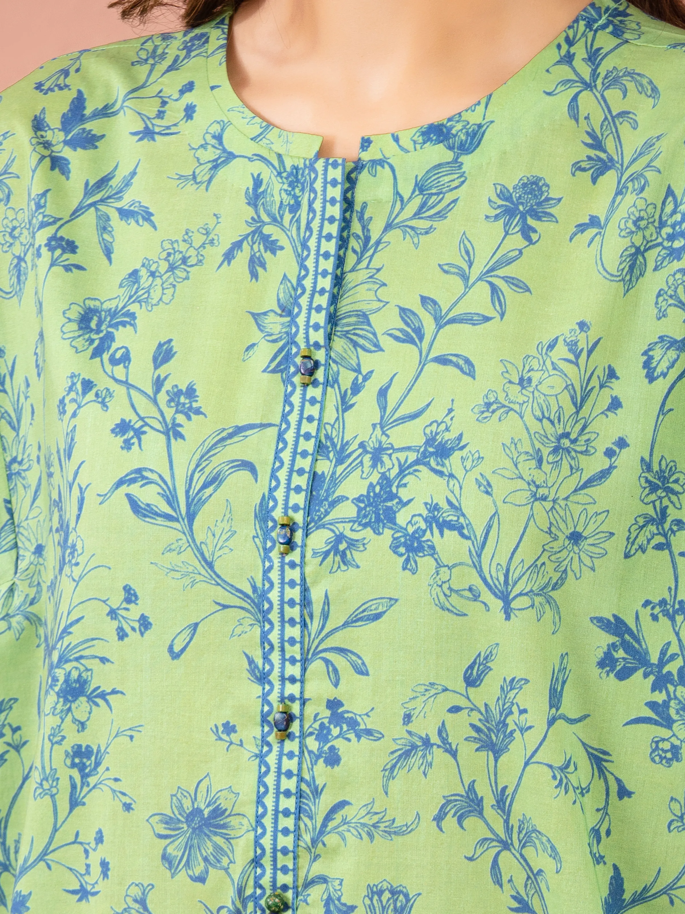 Printed Lawn Suit - EWU6A1-36517-3P - Image 4