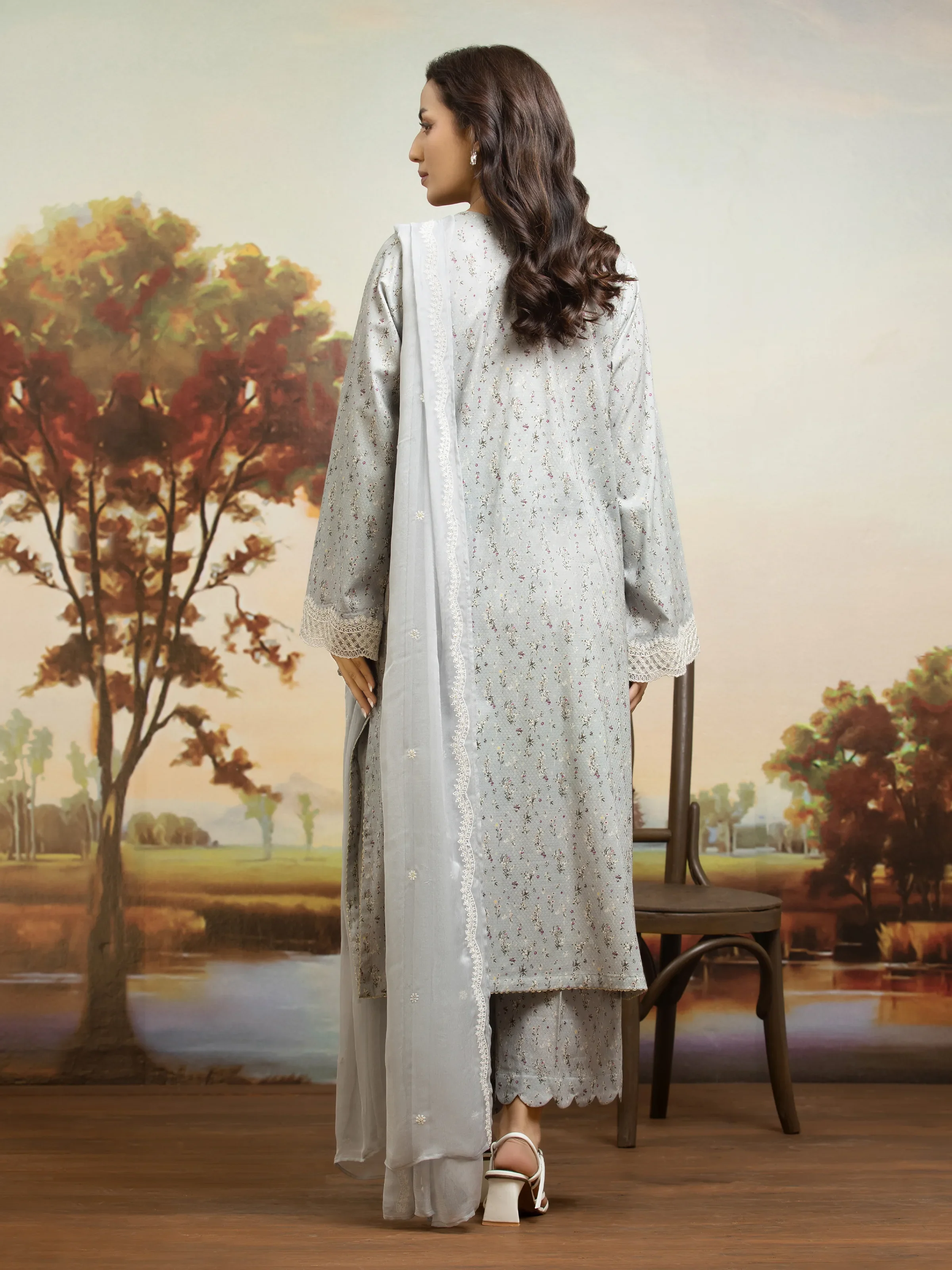 Embroidered Dobby Suit - EWU25V7-30172-3P - Image 2