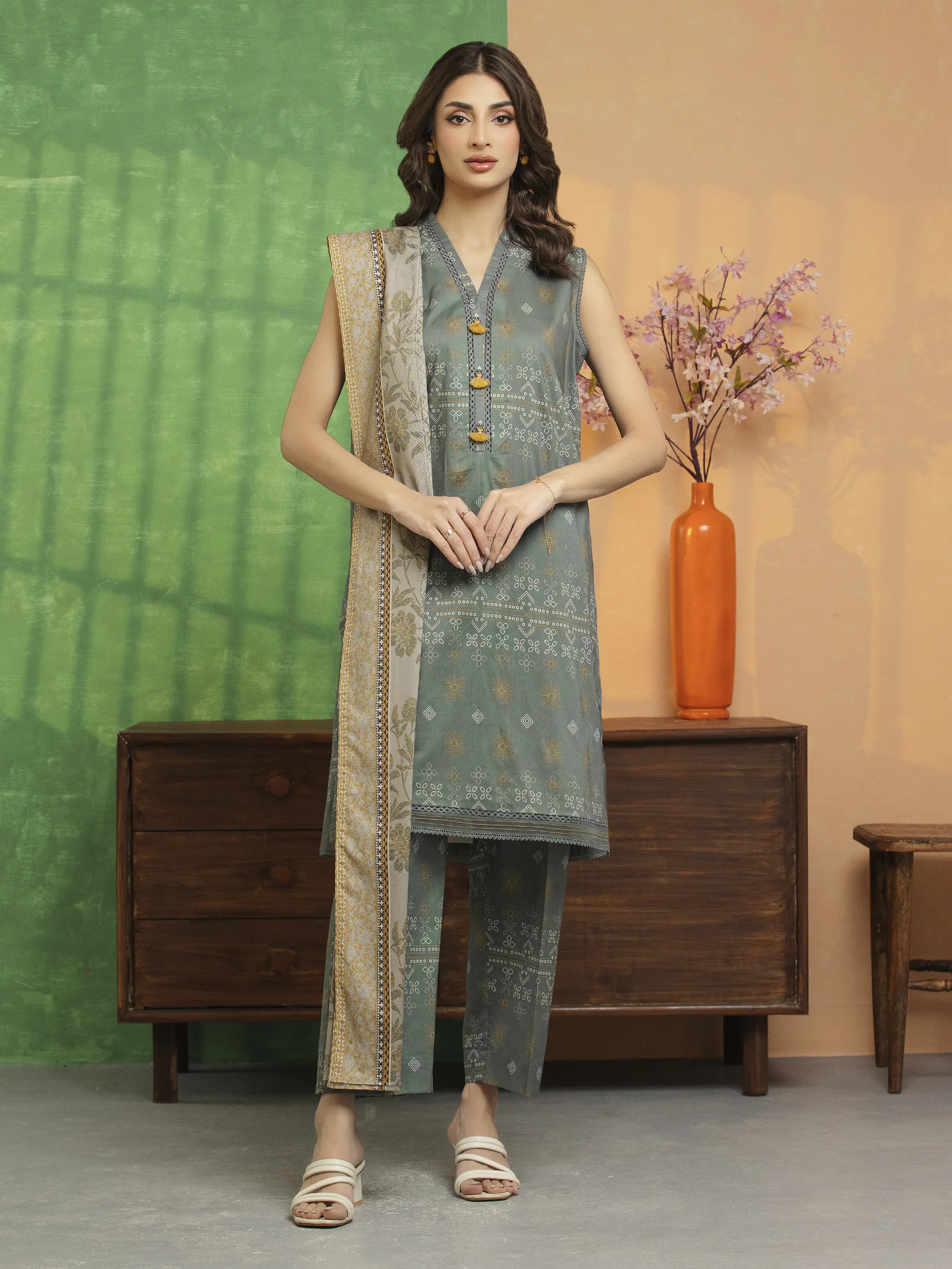 Printed Lawn Suit - EWU5A1-35633-3P