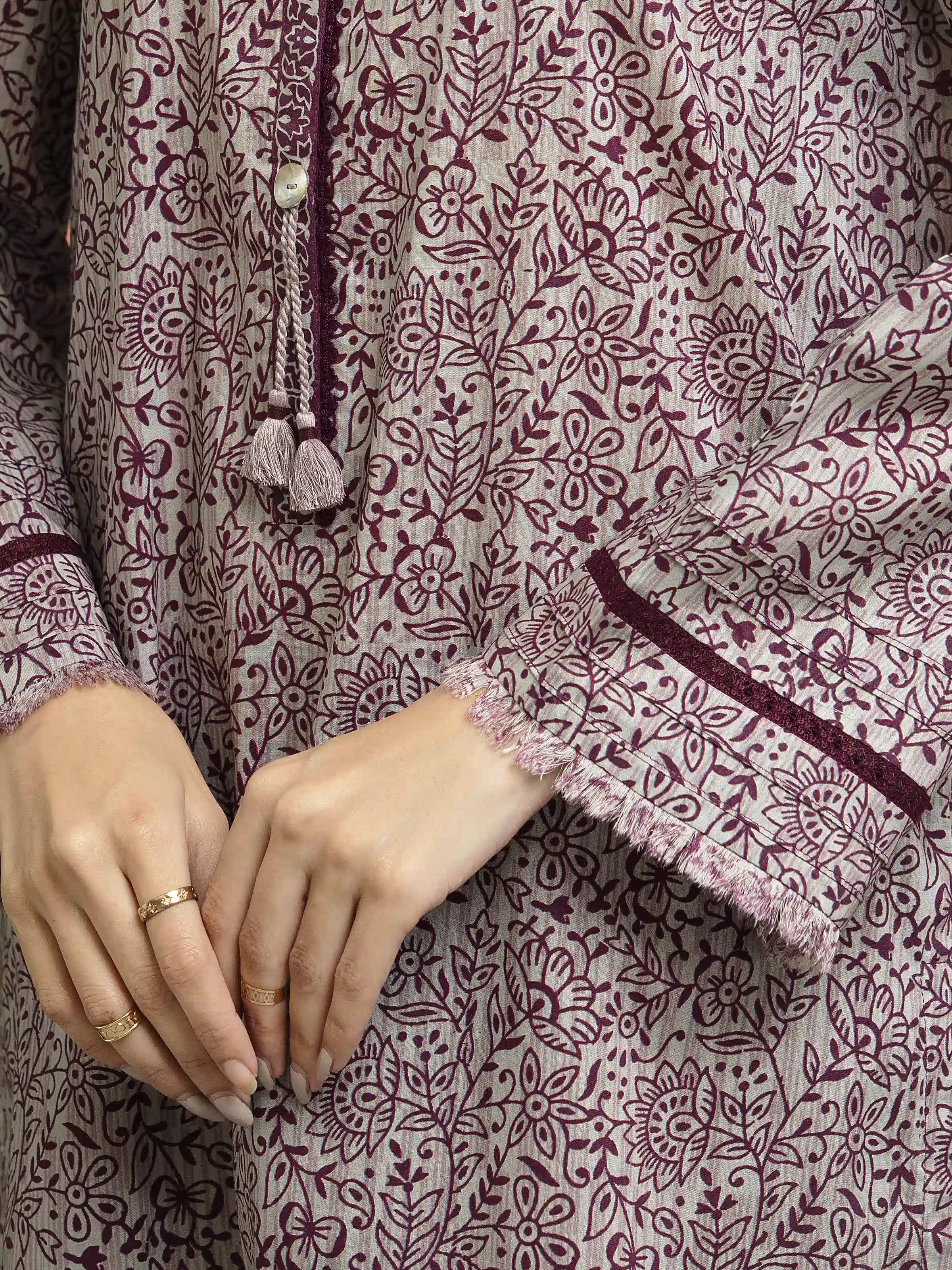 Printed Lawn Suit - EWU5A1-35632-3P - Image 5