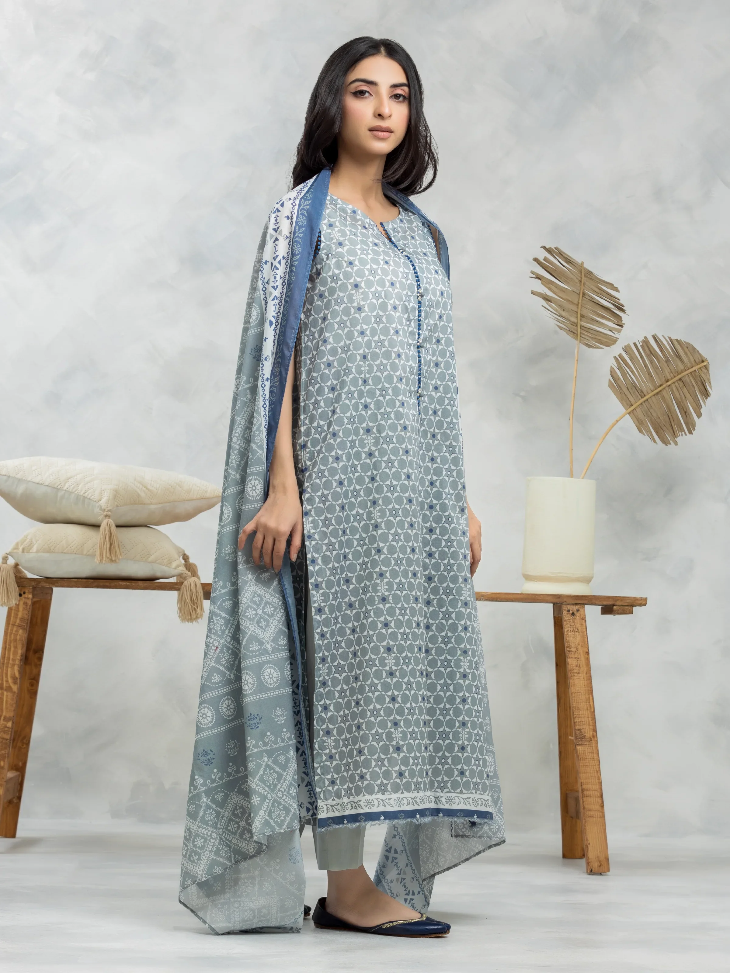 Printed Cambric Suit - EWU24A2-28287-3P - Image 2
