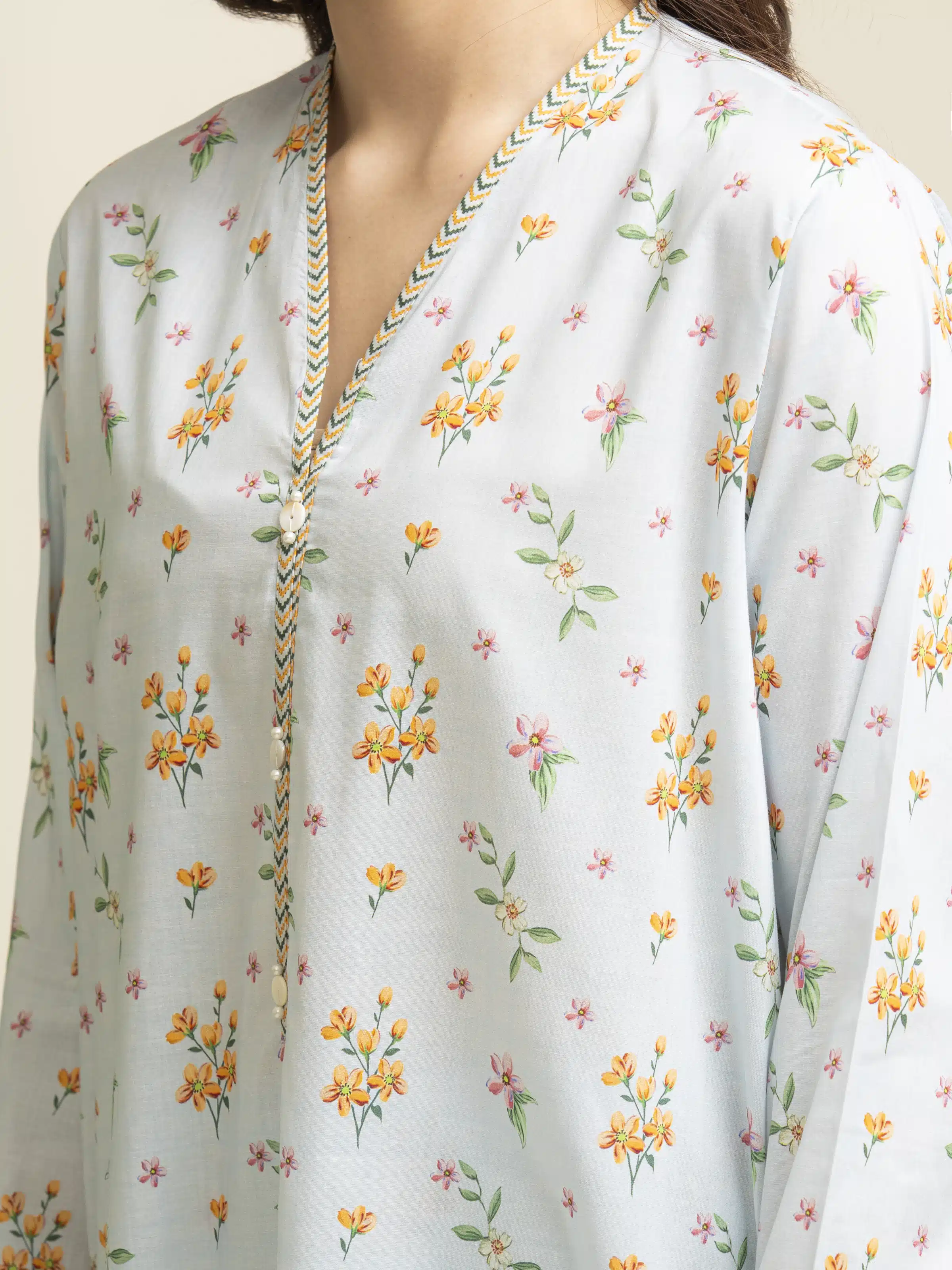 Printed Lawn Suit - EWU5A1-35072-3P - Image 3