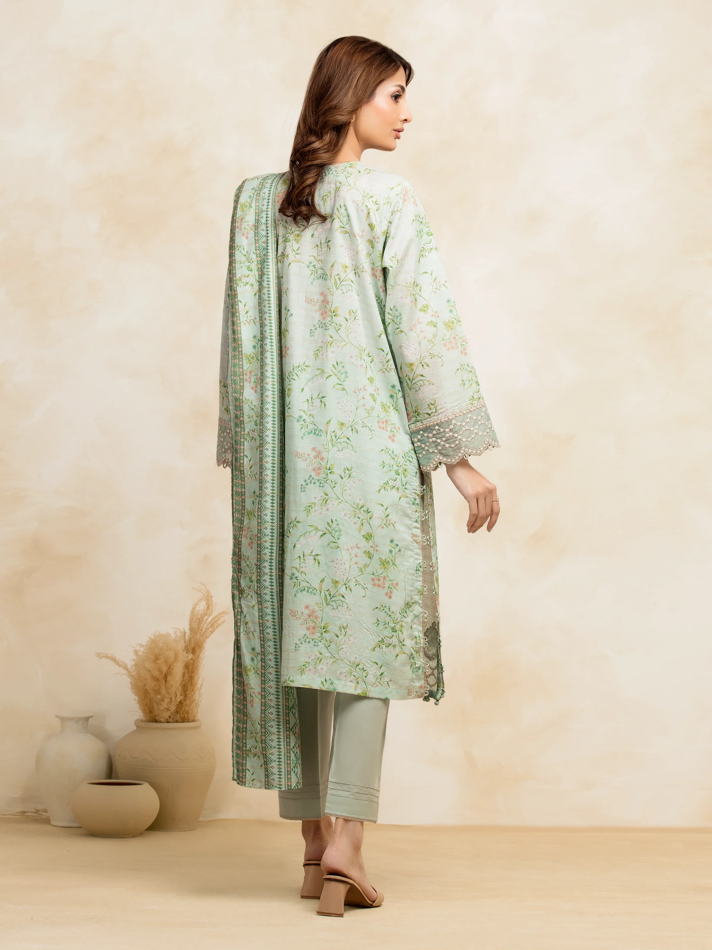Embroidered Lawn Suit - EWU5V1-31180-3P - Image 6