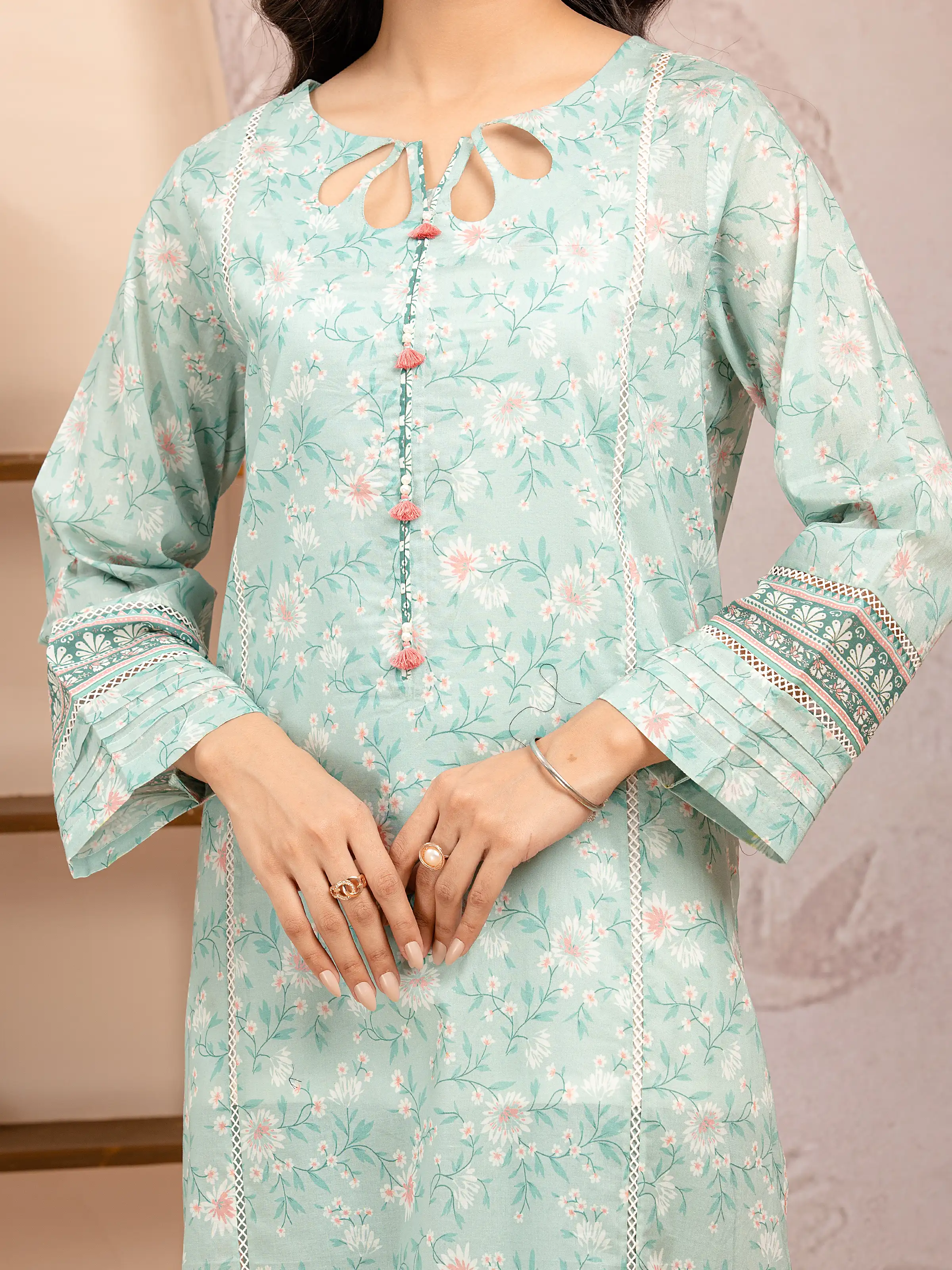 Printed Lawn Suit - EWU5A1-35215-3P - Image 2