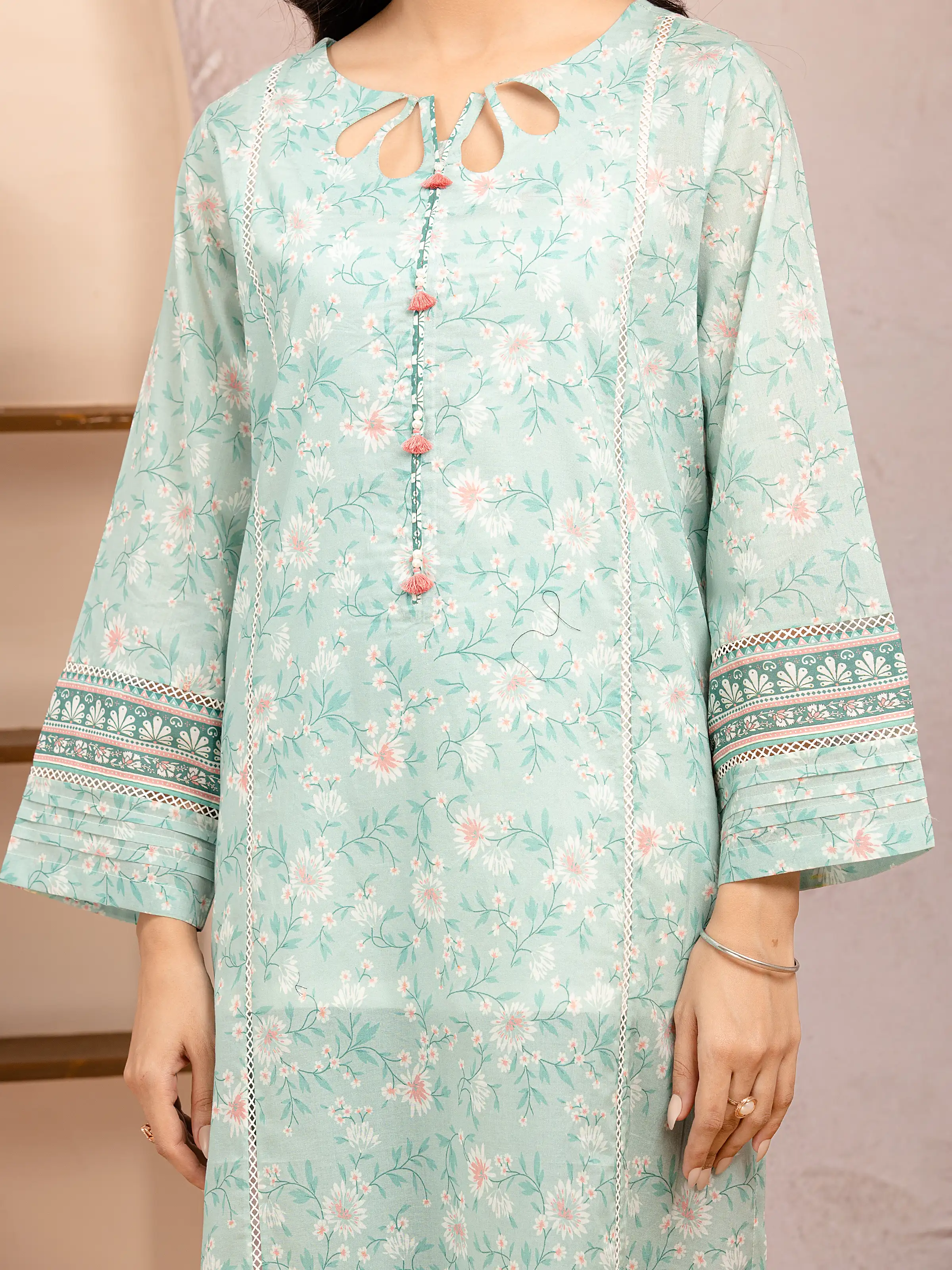Printed Lawn Suit - EWU5A1-35215-3P - Image 3
