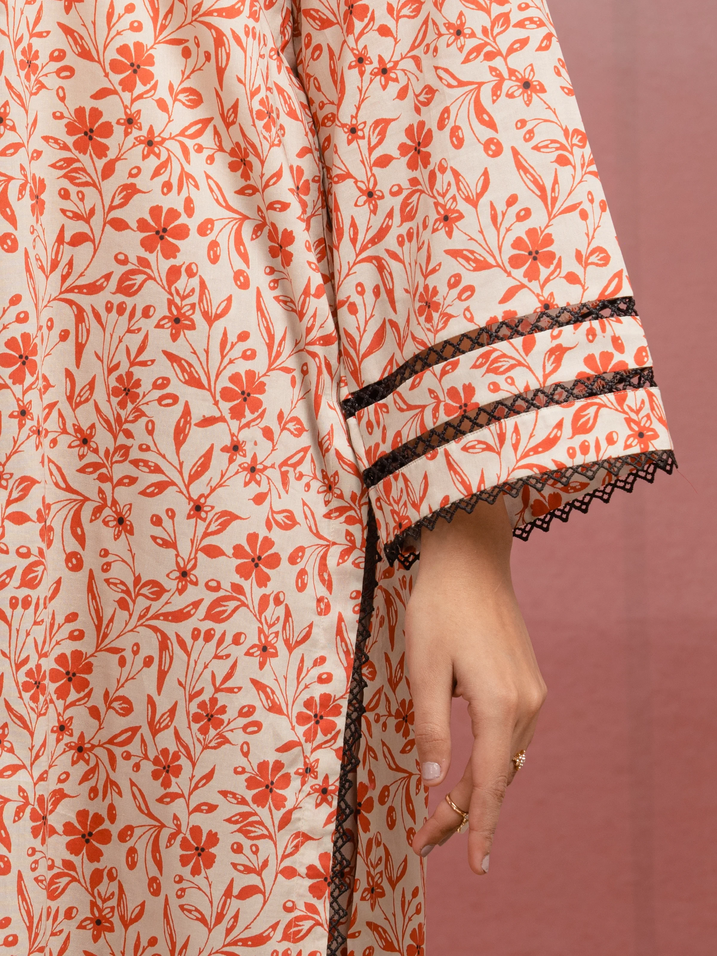 Printed Lawn Suit - EWU5A1-35126-3P - Image 6