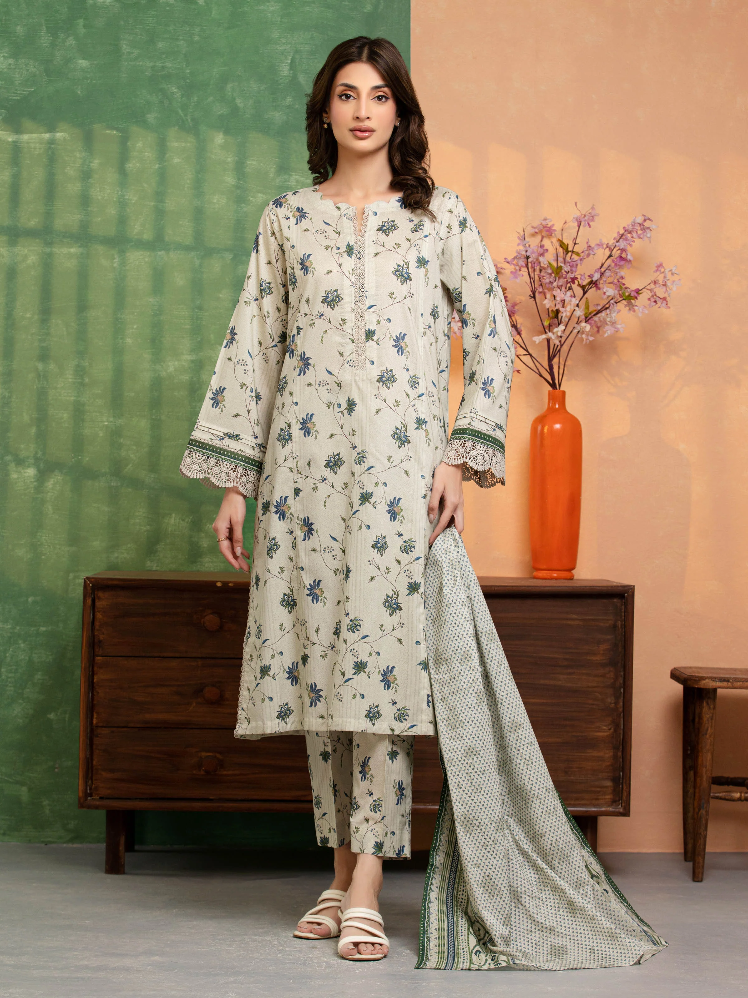 Printed Lawn Suit - EWU5A1-35671-3P