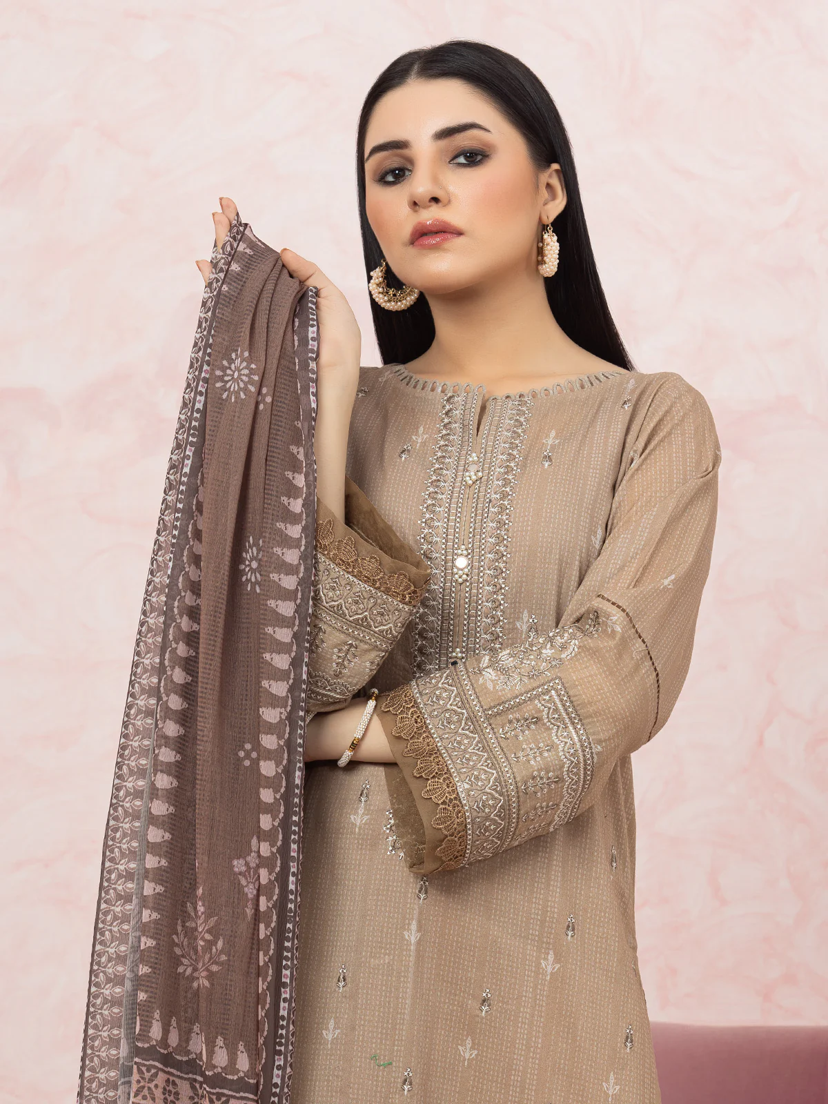 Embroidered Lawn Shirt Trouser - EWU22V1-26577ST - Image 7