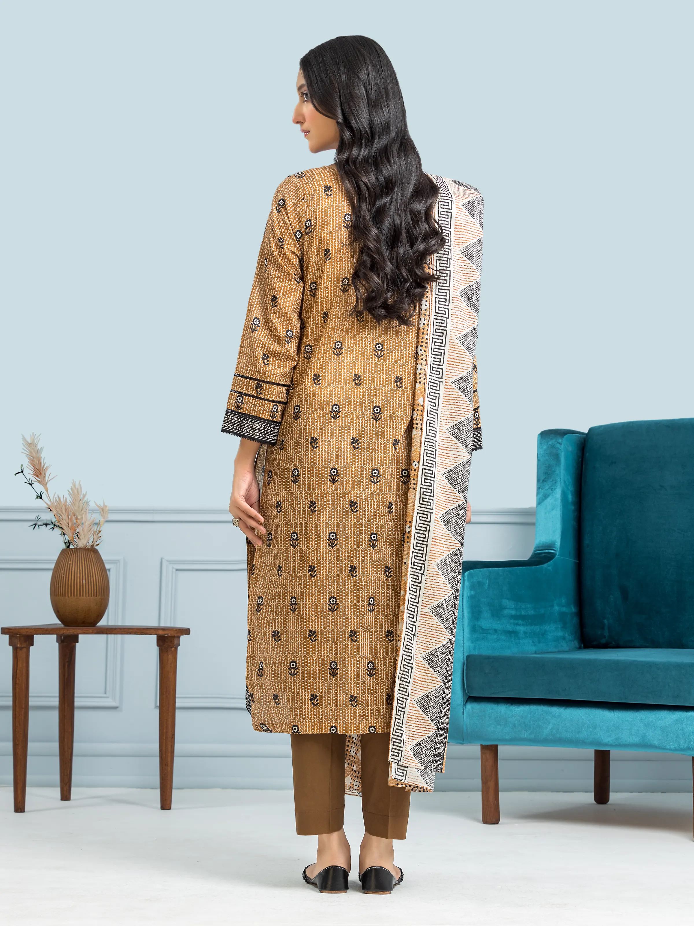 Printed Khaddar Suit - EWU24A3-28151-3P - Image 2