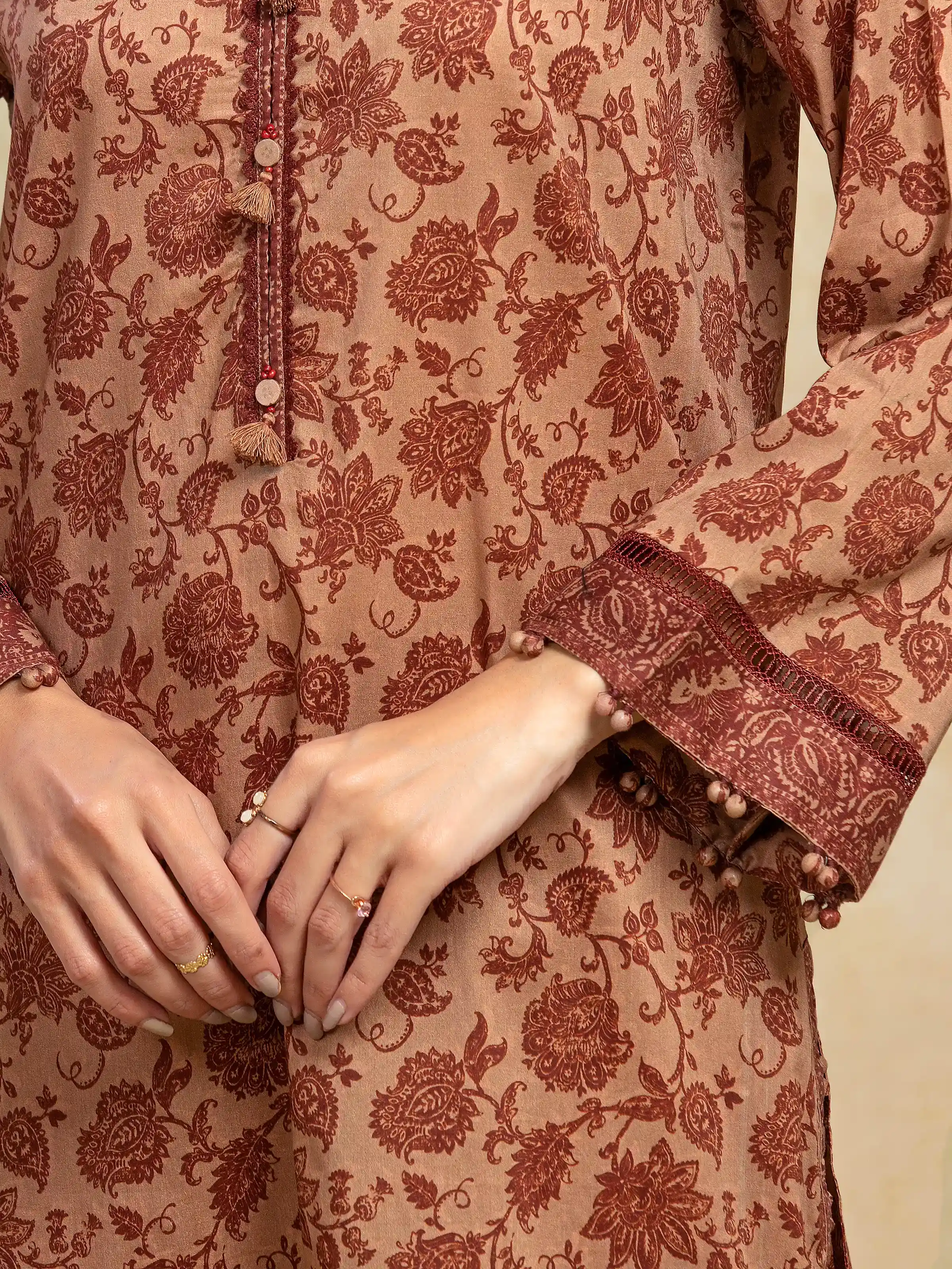 Printed Khaddar Suit - EWU5A3-35986-3P - Image 3