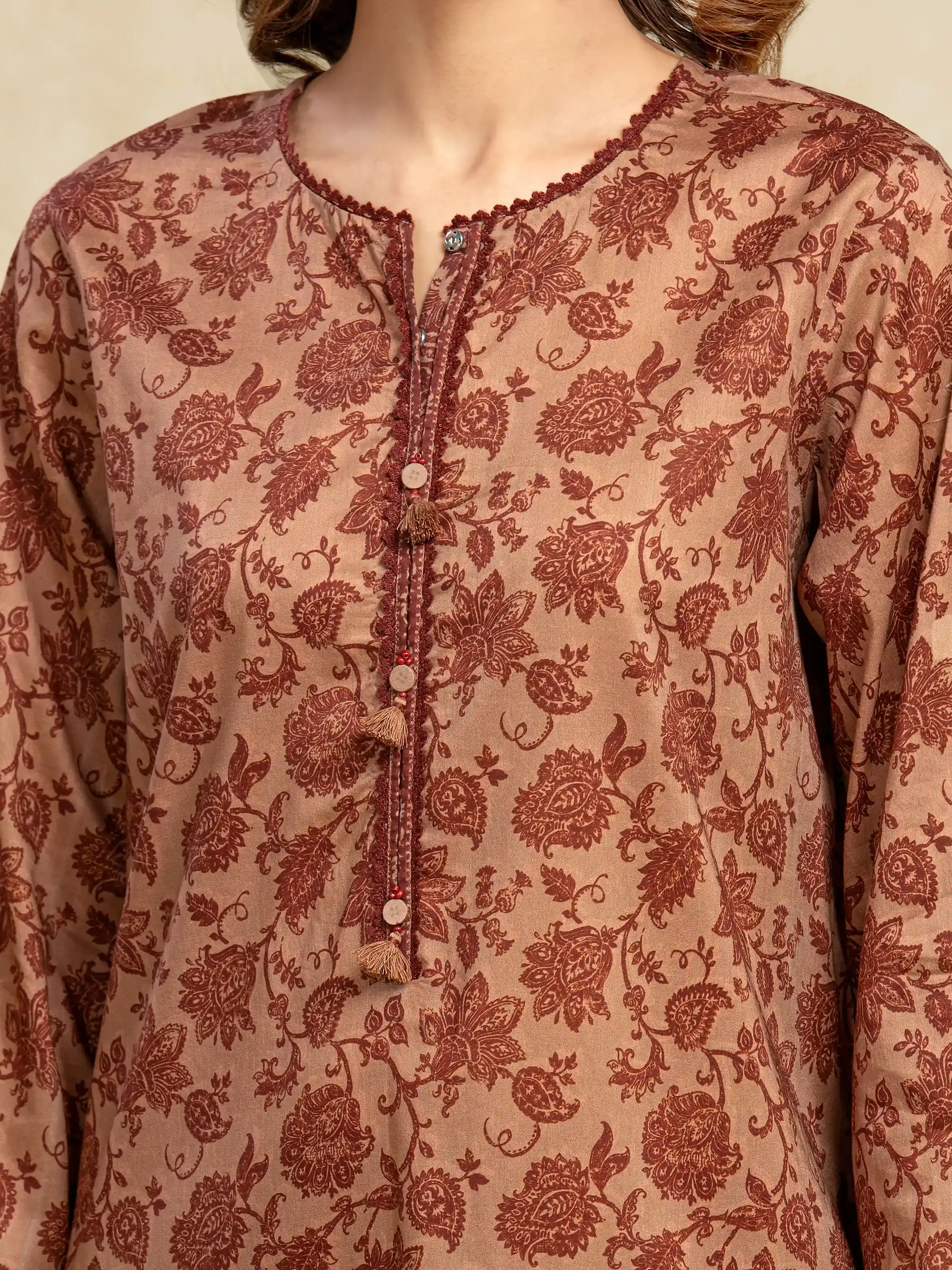 Printed Khaddar Suit - EWU5A3-35986-3P - Image 4