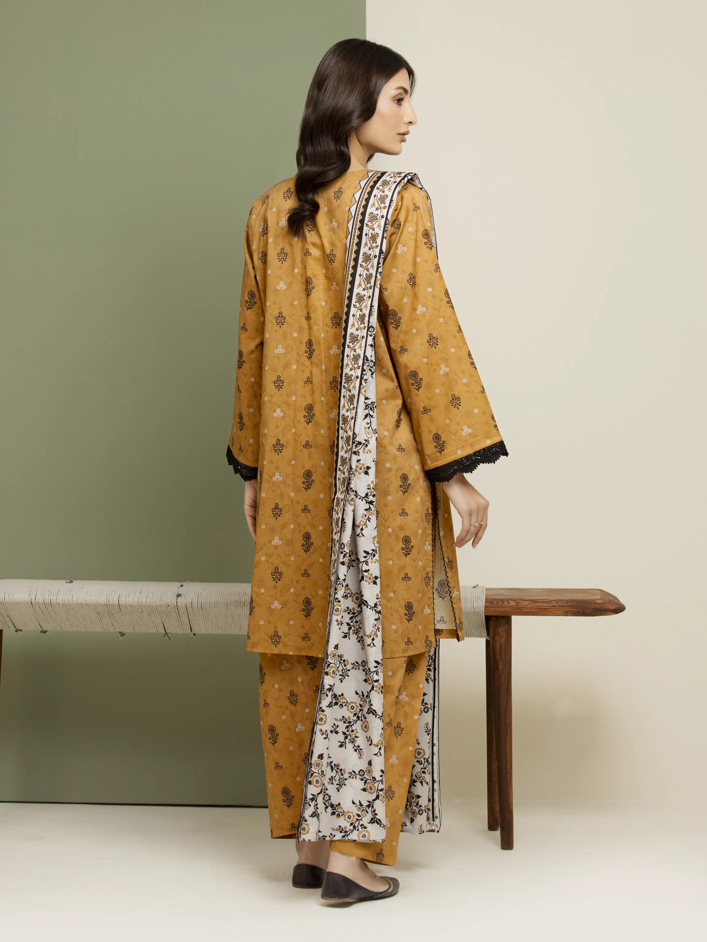 Printed Lawn Suit - EWU5A1-35174-3P - Image 2