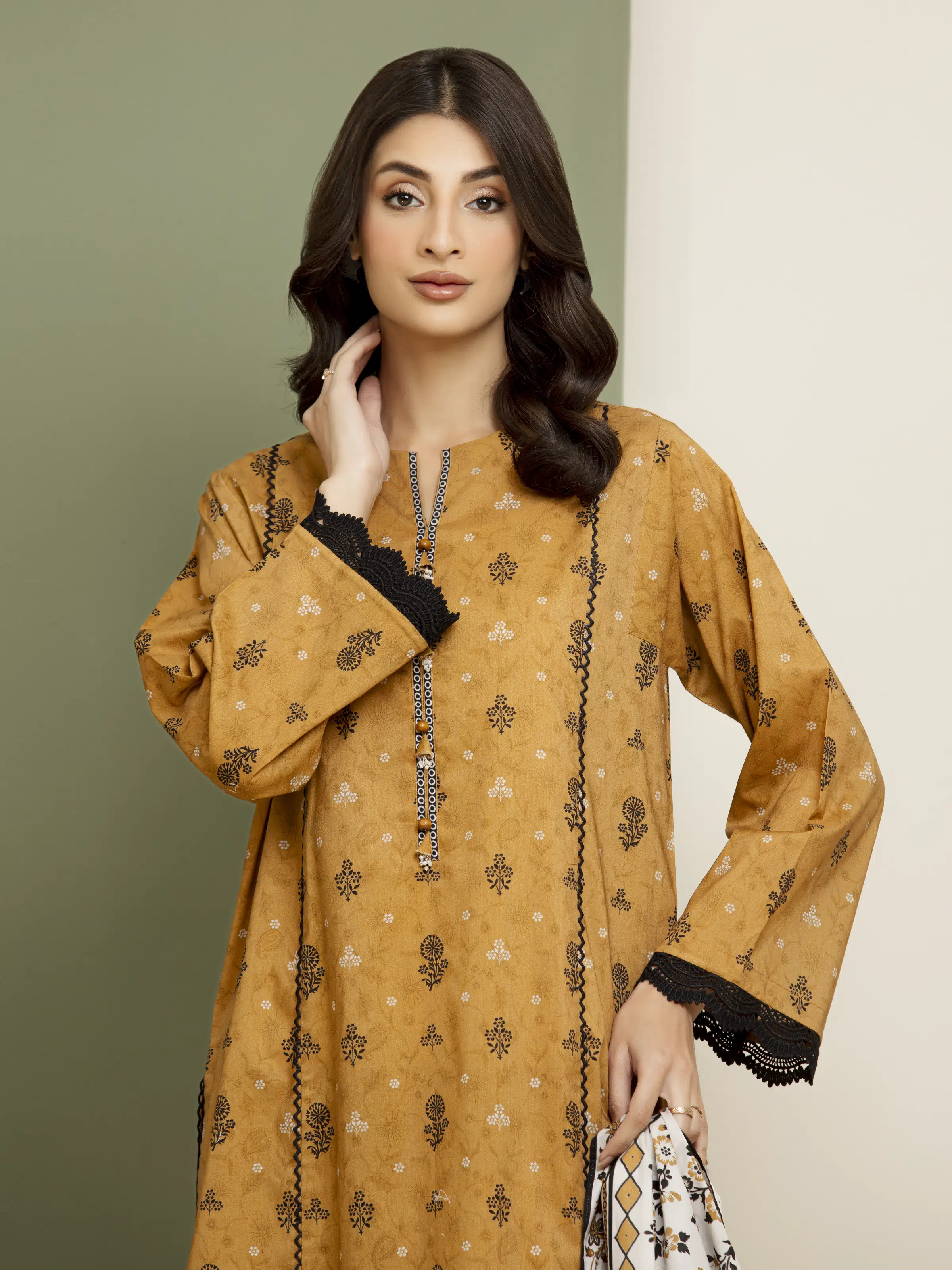 Printed Lawn Suit - EWU5A1-35174-3P - Image 3