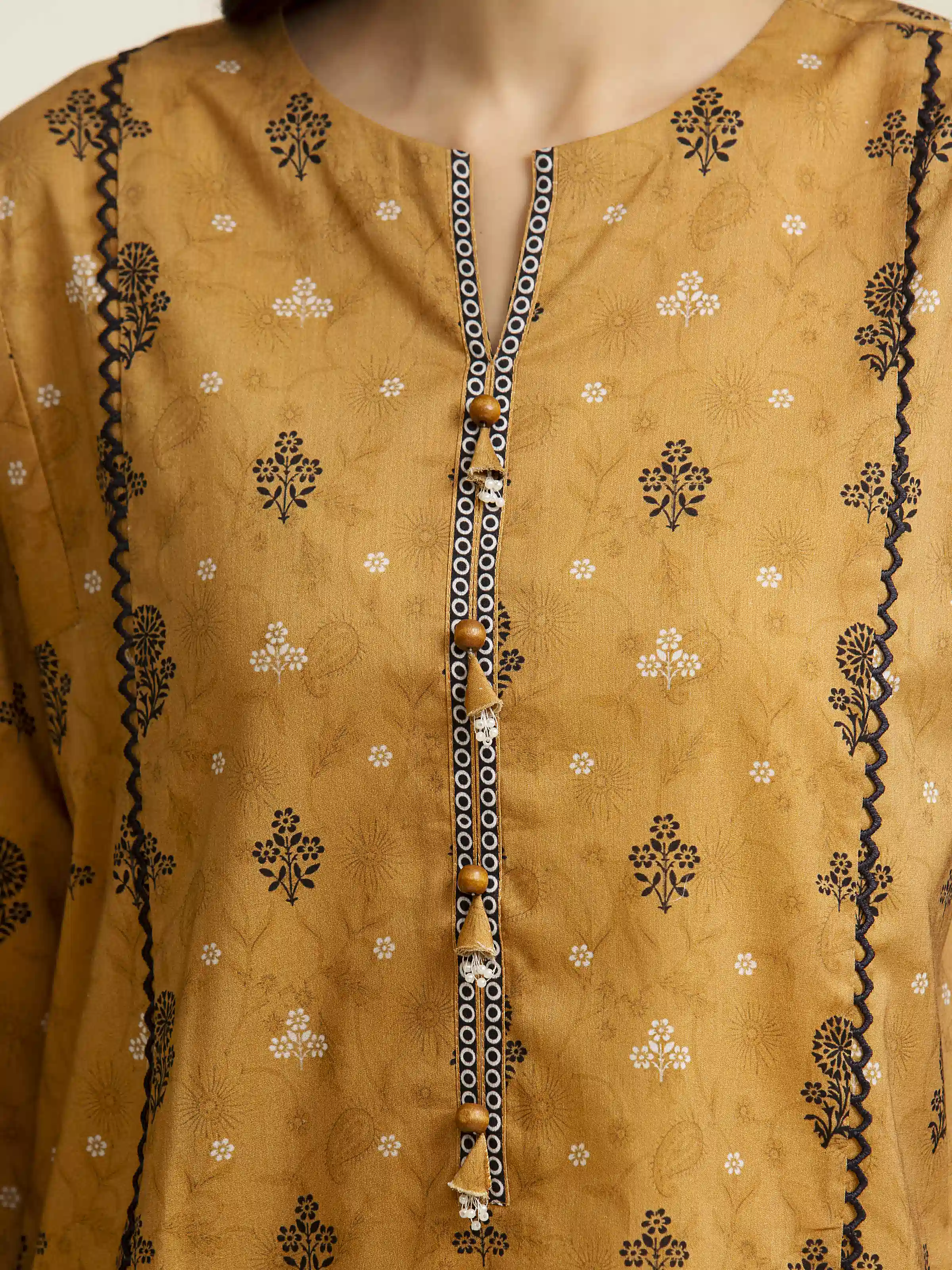 Printed Lawn Suit - EWU5A1-35174-3P - Image 4