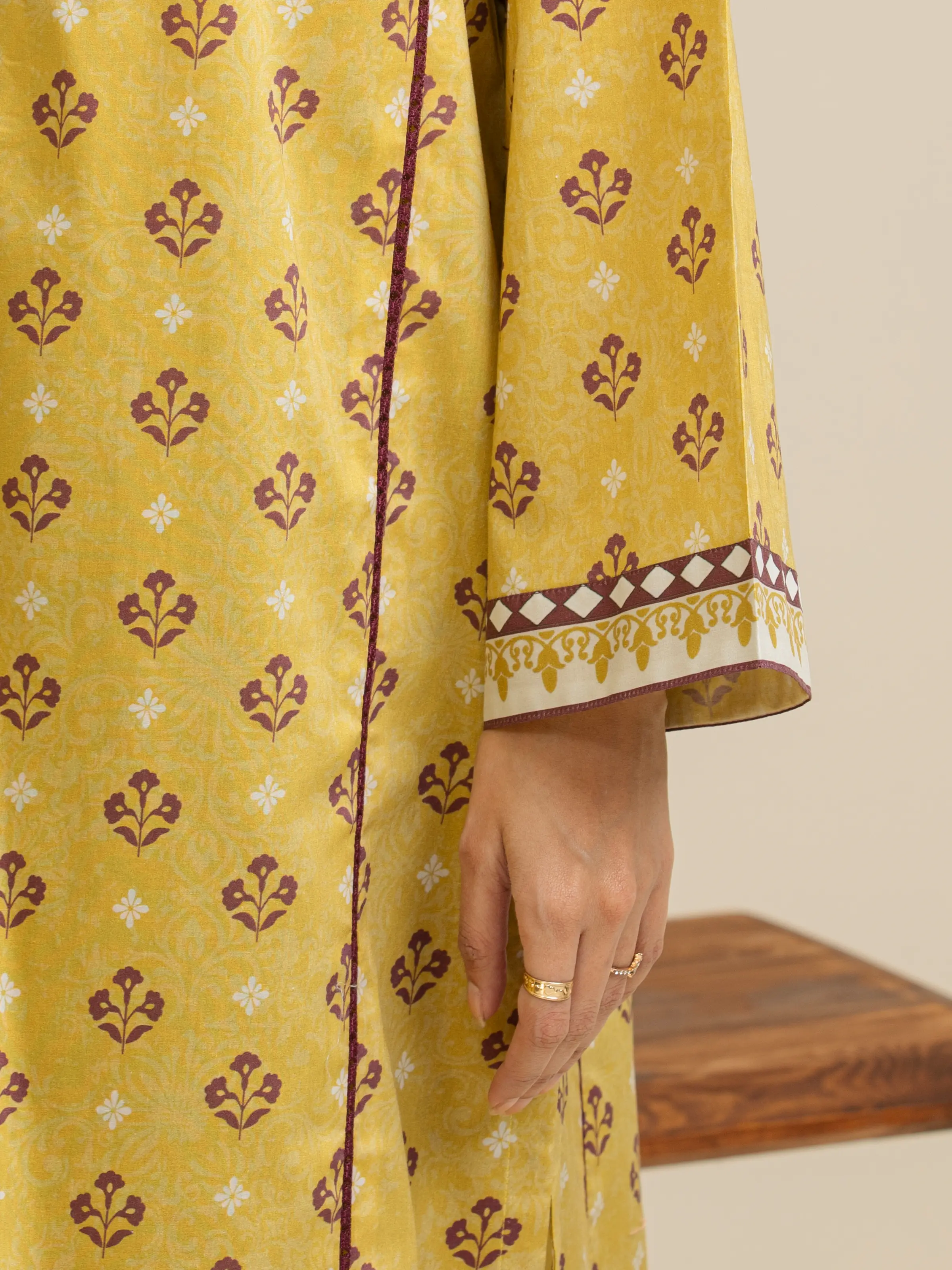 Printed Lawn Suit - EWU5A1-35149-3P - Image 5